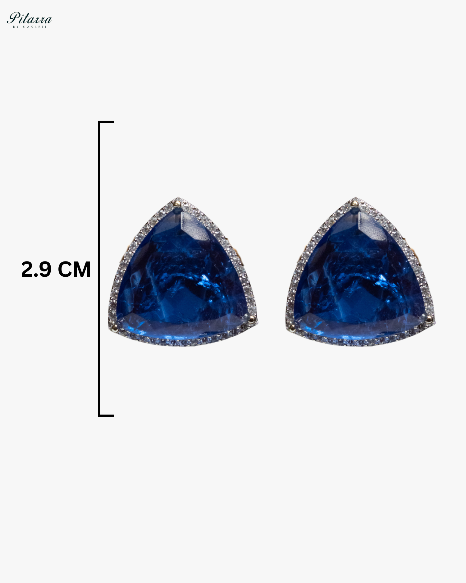 Blue Colored Stone CZ Earrings