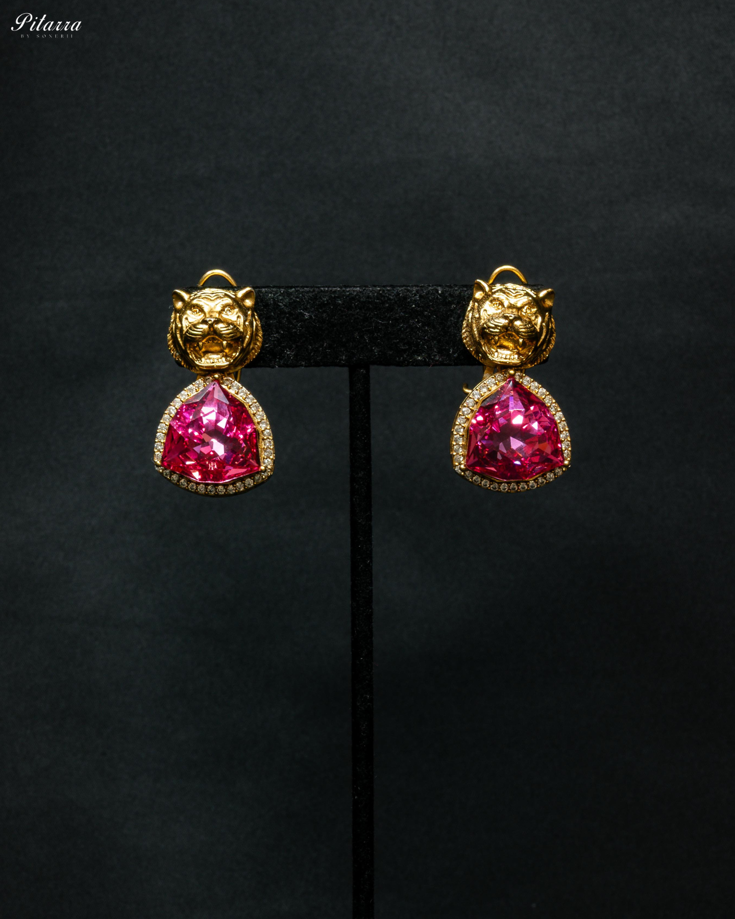 Gold Plated Pink Multistone Kundan Necklace Set