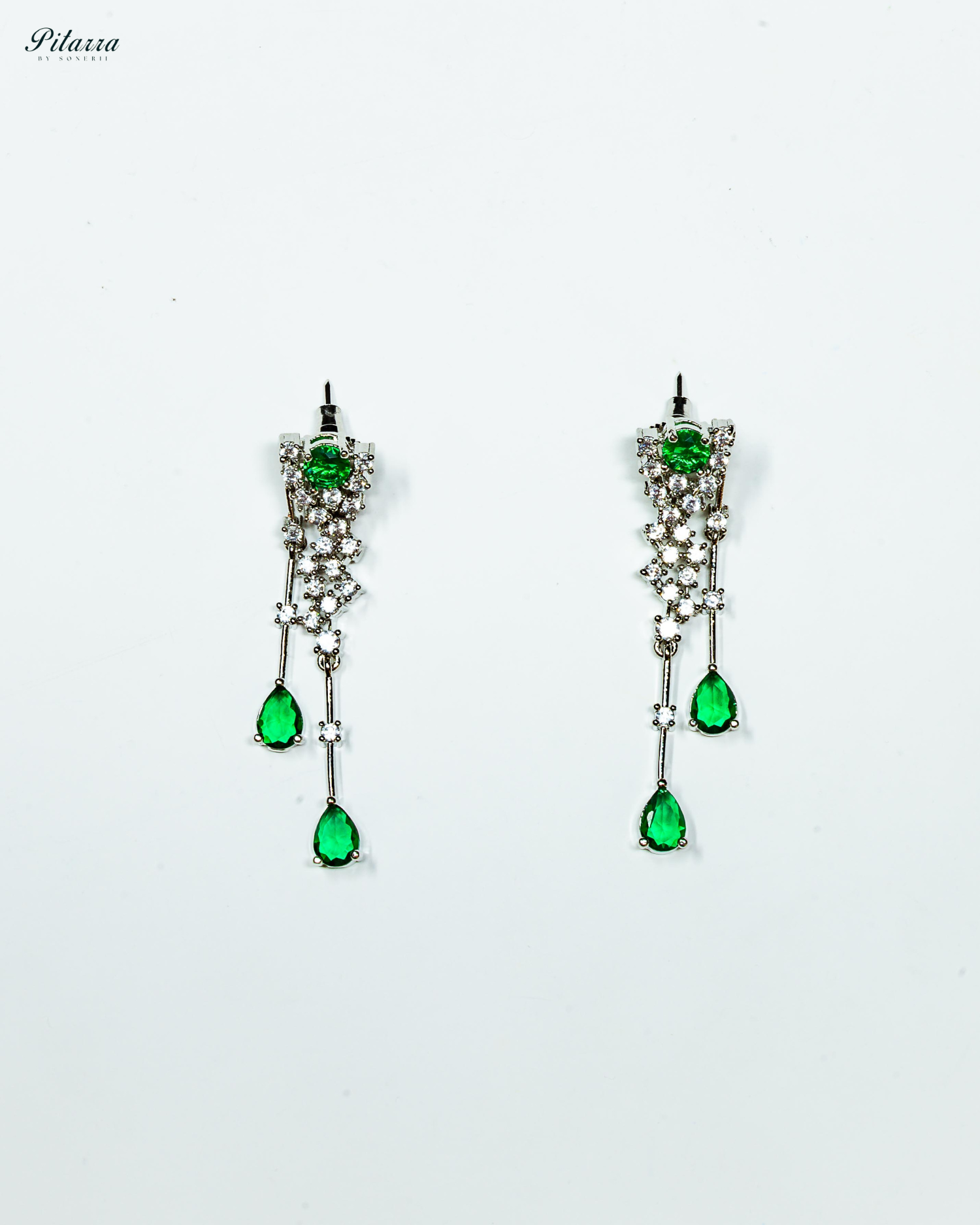 Yellow Drop Stone Cubic Zircon Dangle Earrings