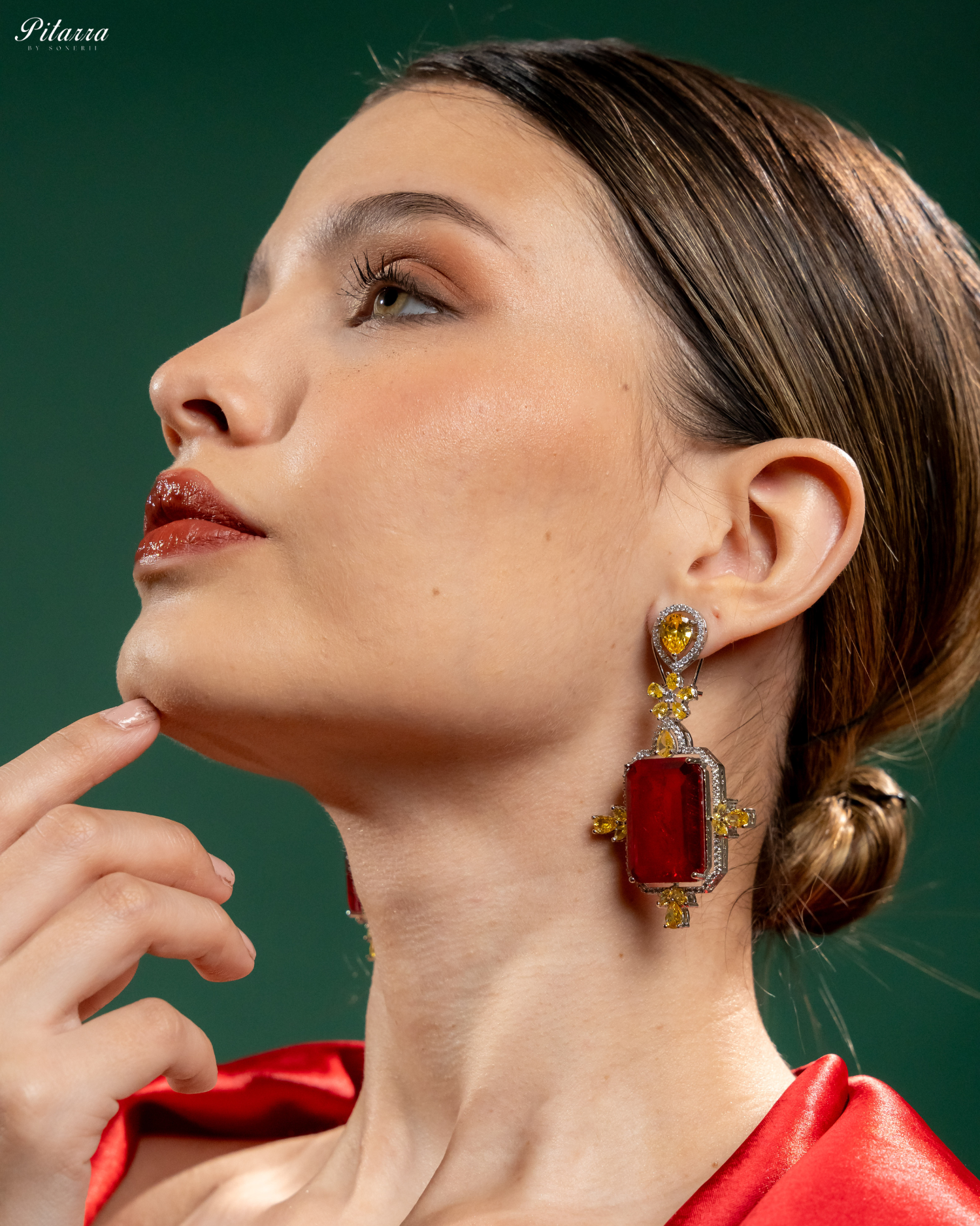 Red Doublet Dangler Earrings