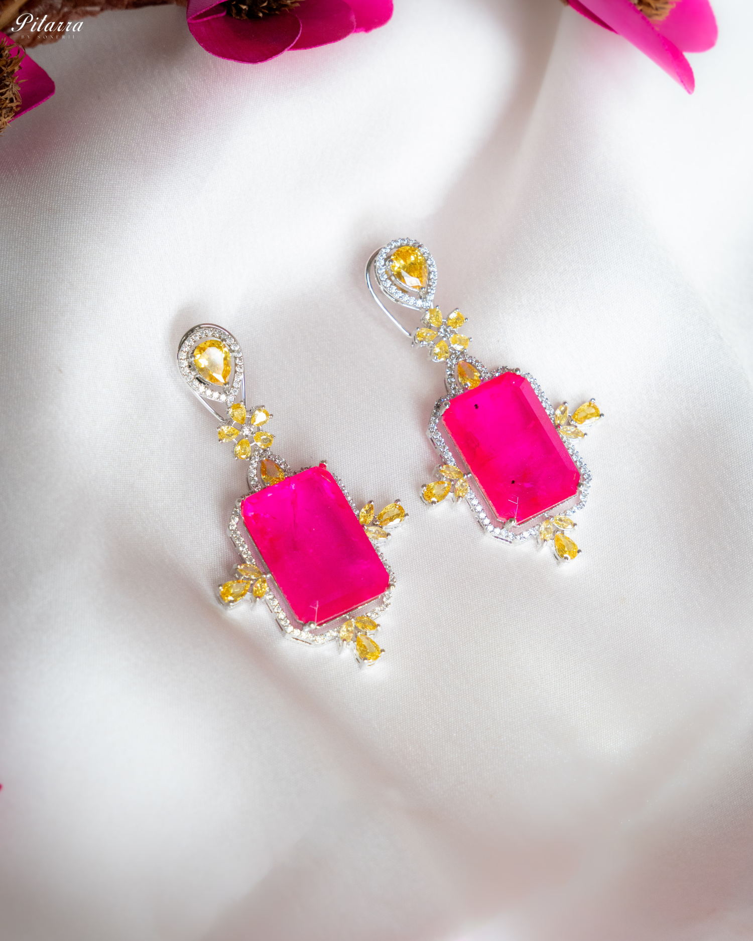 Pink Doublet Dangler Earrings