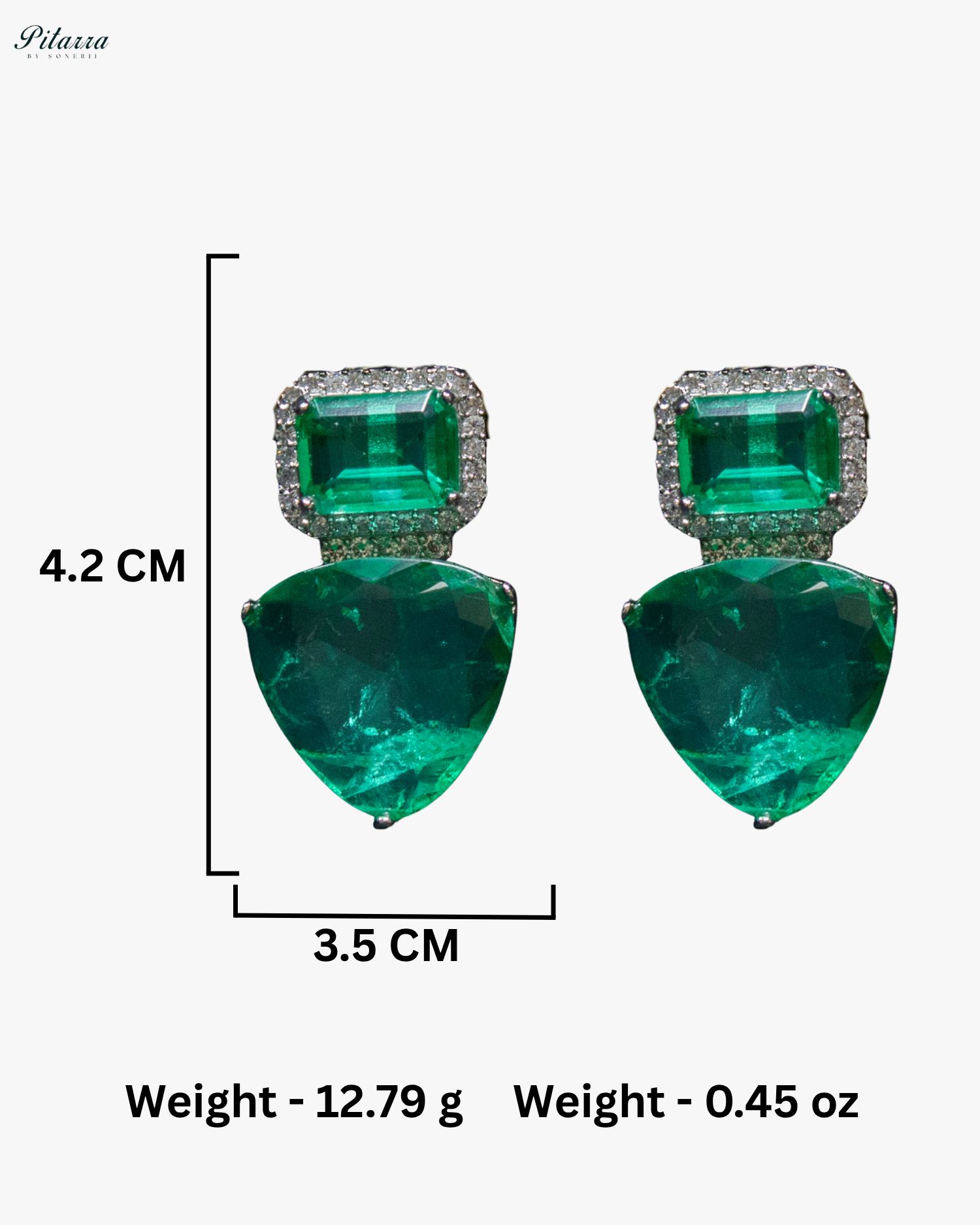 Mint Green Crystal CZ Stud Earrings