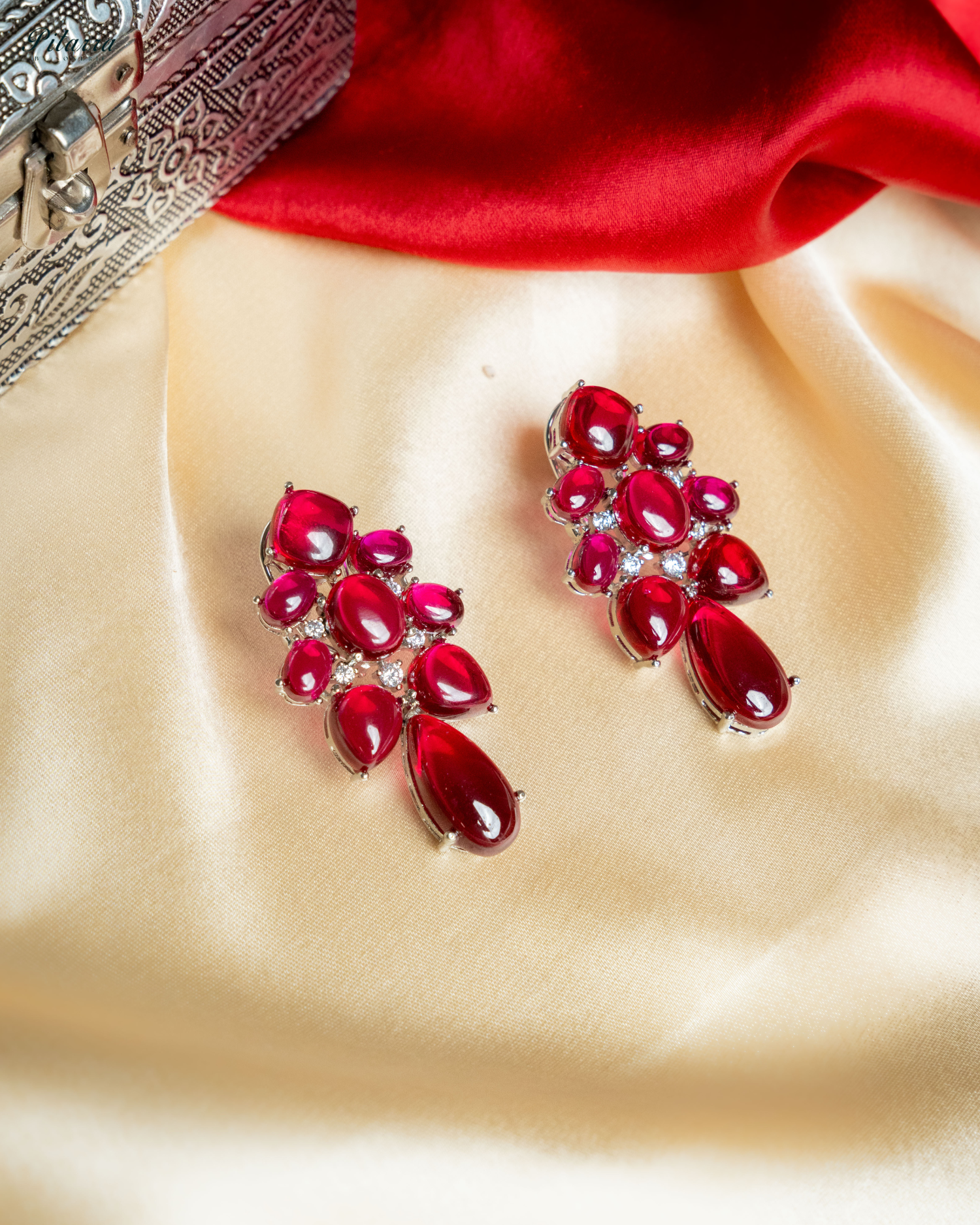 Pink Doublet Drop Earrings