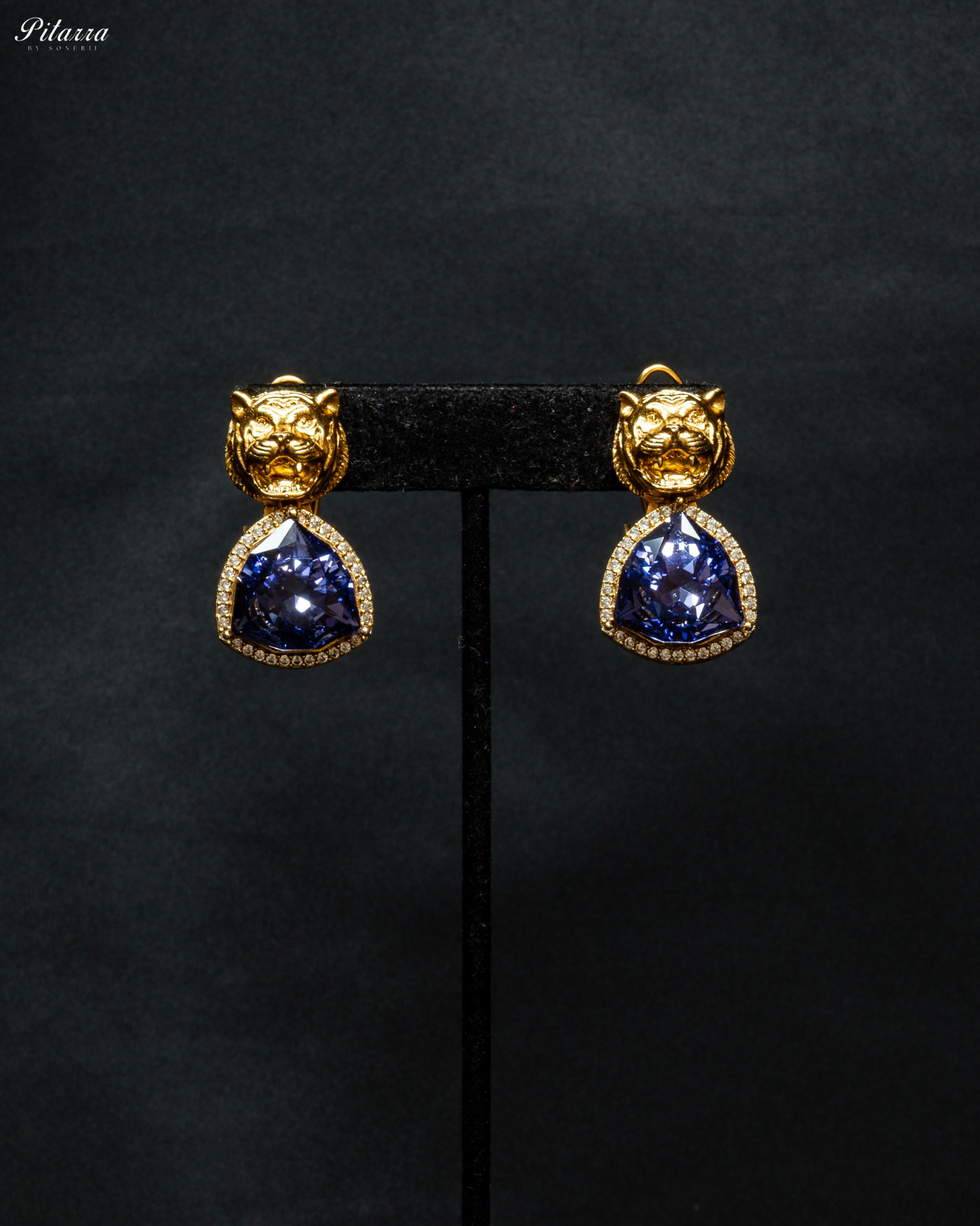 Gold Plated Blue Multistone Kundan Necklace Set