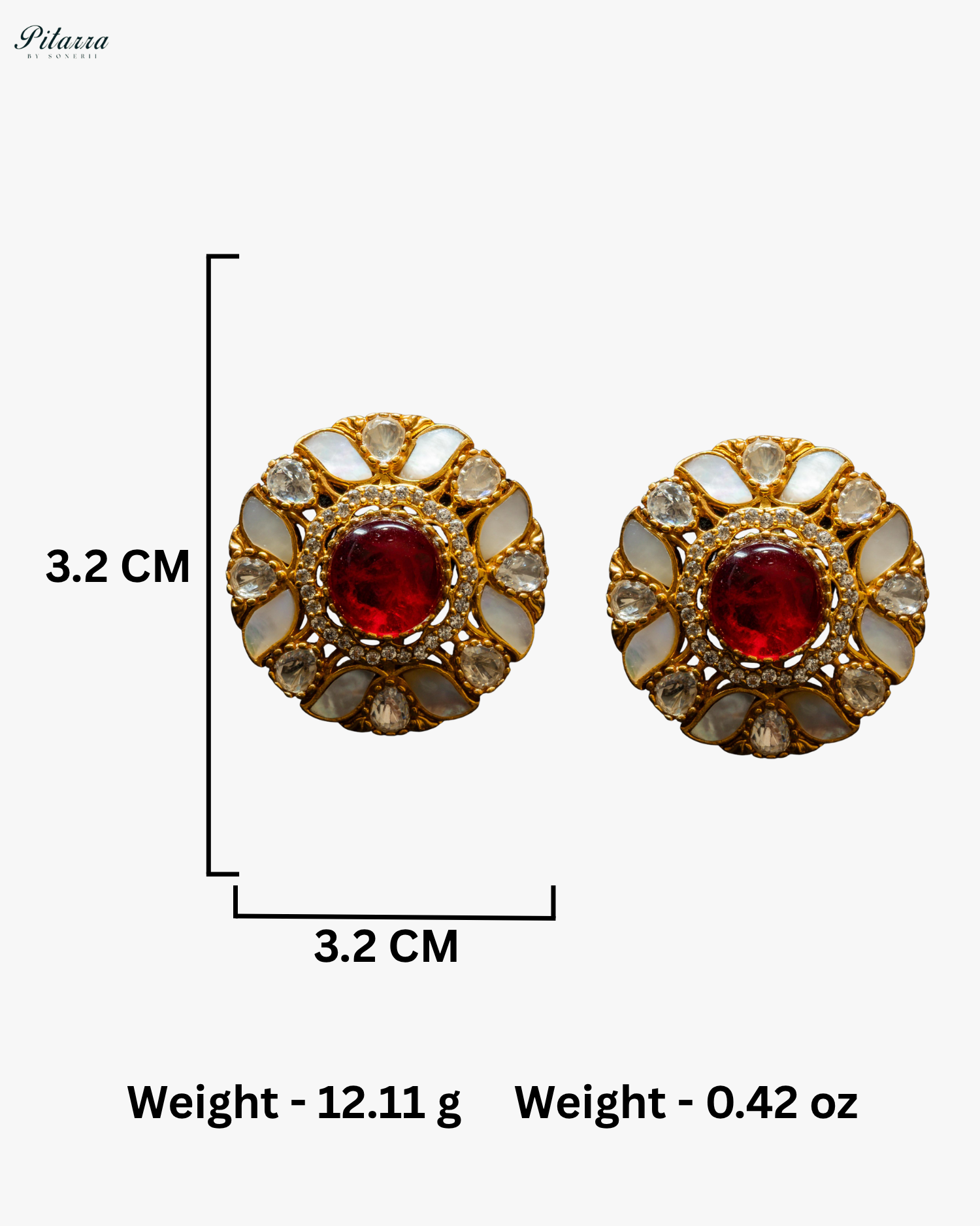 Peach and Aqua Crystal Dangler Earring