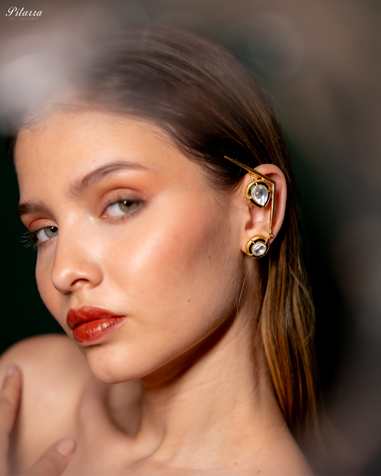 Stylish Long Hanging Golden Drop Earring