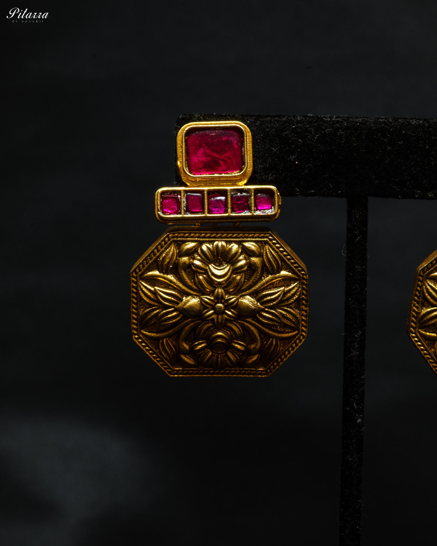 Pink Golden Empress Guloband Choker Set