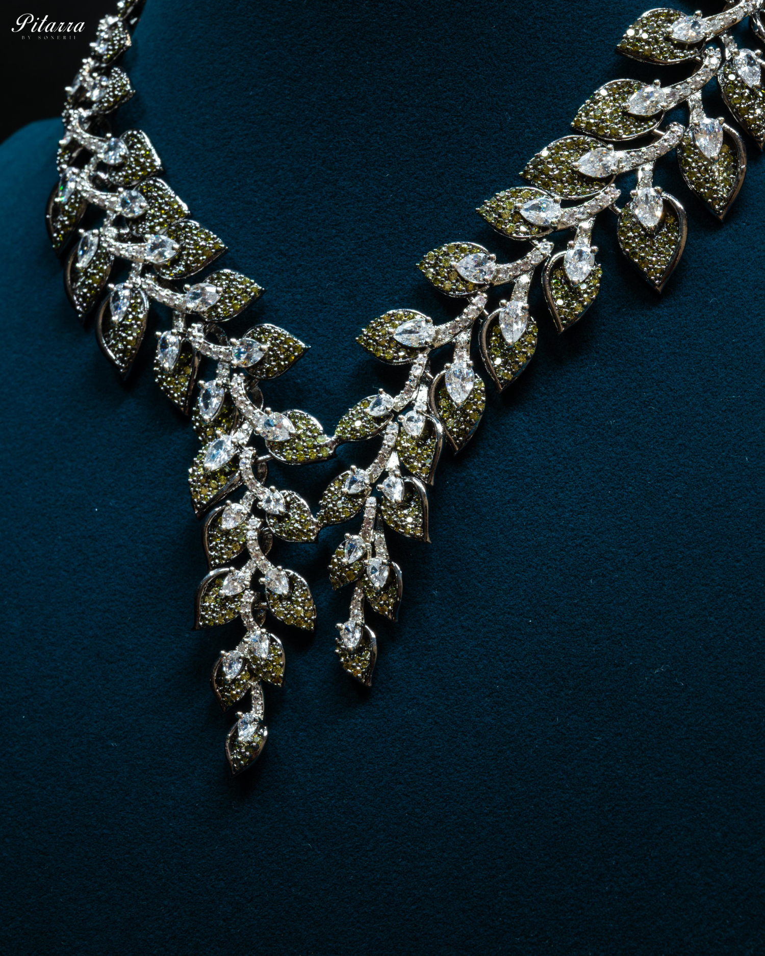Yellow Stone Cubic Zirconia Necklace Set