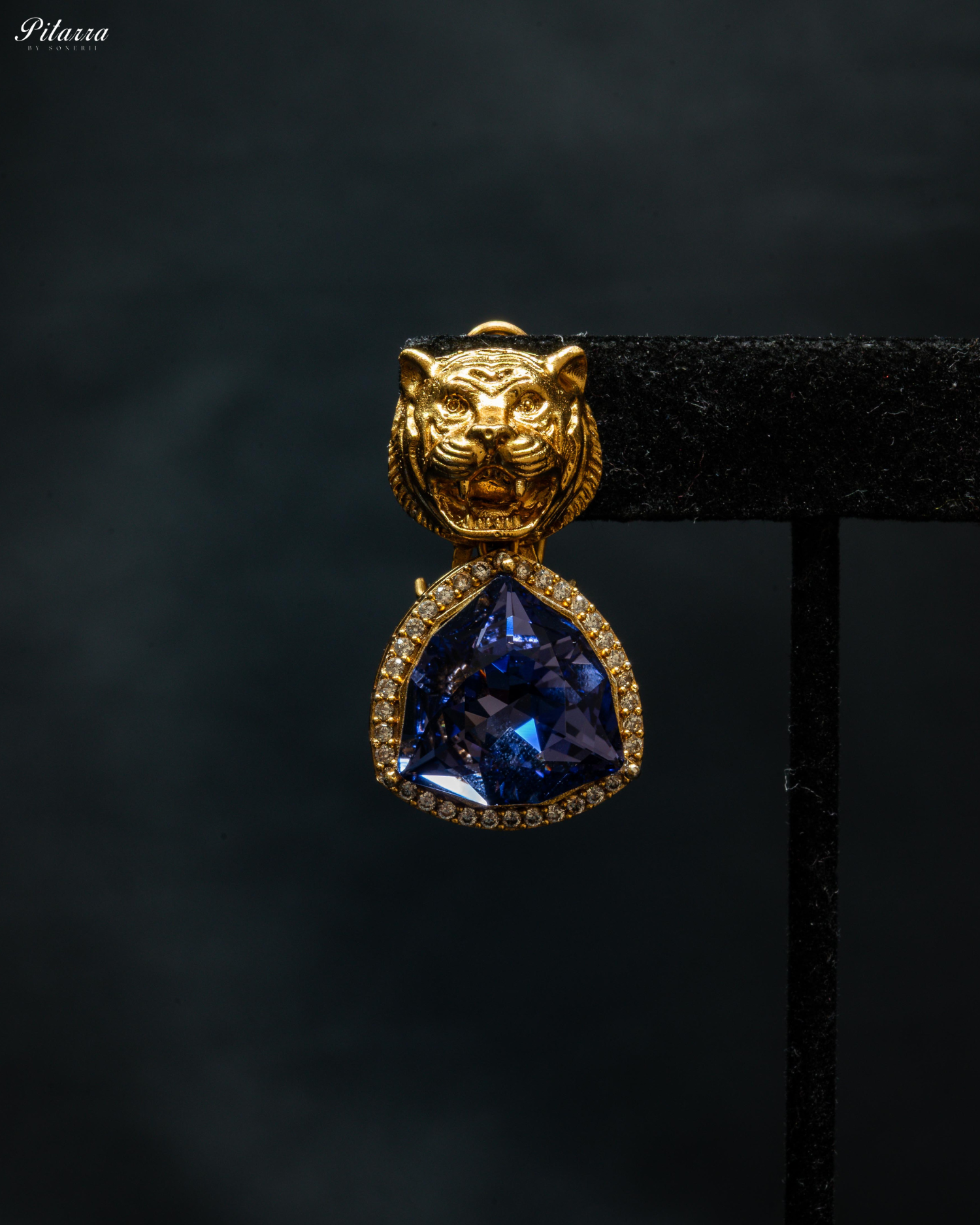 Gold Plated Blue Multistone Kundan Necklace Set