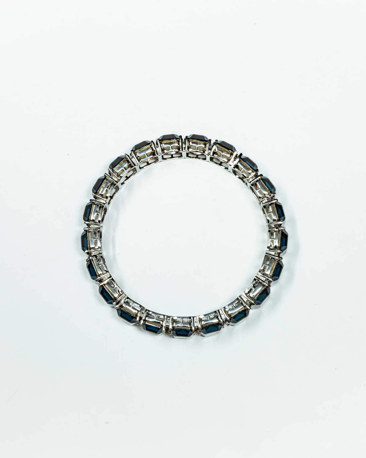 Blue Square Stone Crystal Bracelet