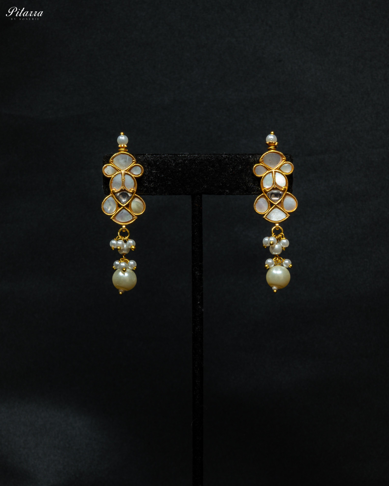 White Stone Pearls Meenkari Kundan Choker Set