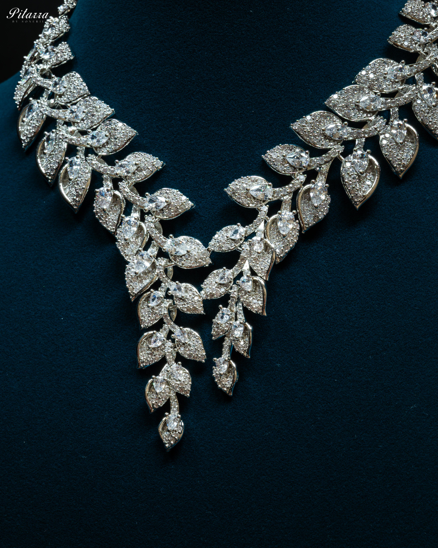Silver Stone Cubic Zirconia Necklace Set