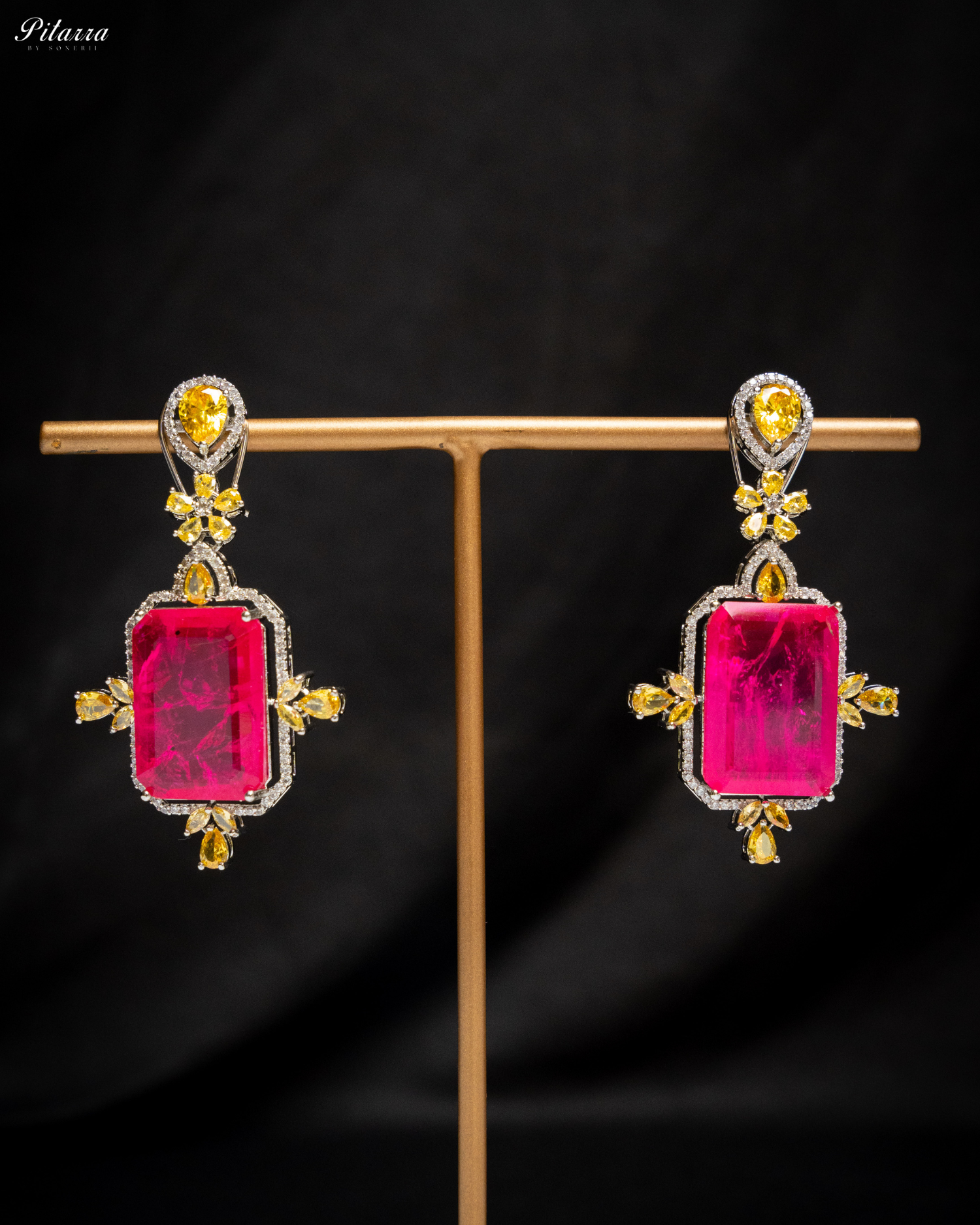 Pink Doublet Dangler Earrings