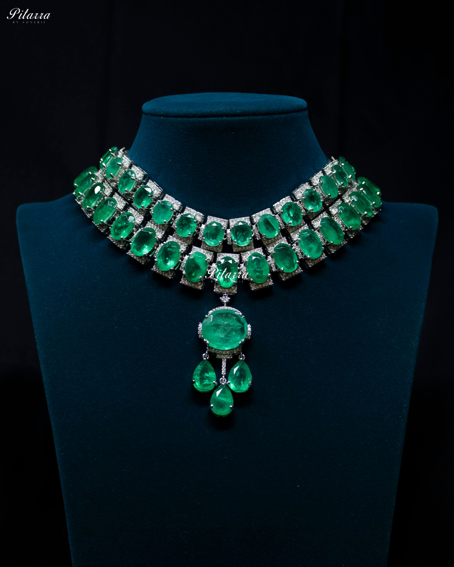 Mint Green Imperial Cubic Zirconia Necklace Set
