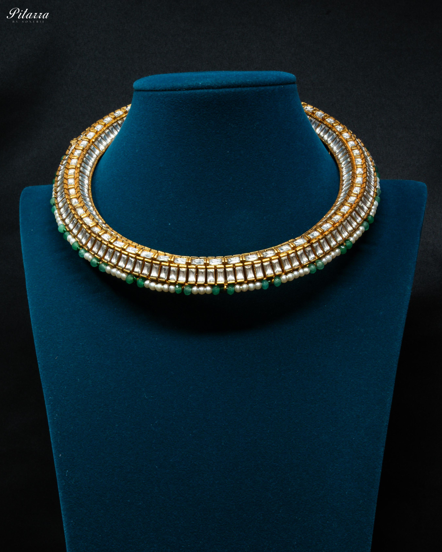 Golden Lightweight Traditional Kundan Choker set