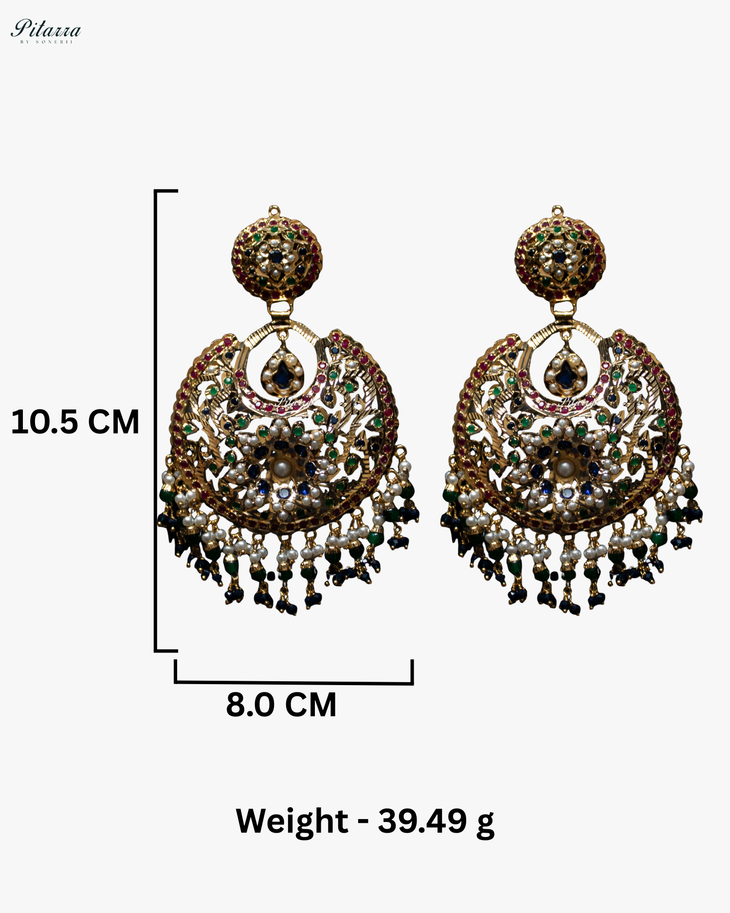 Pink Stone Studded Punjabi Jadau Chandbali Earrings