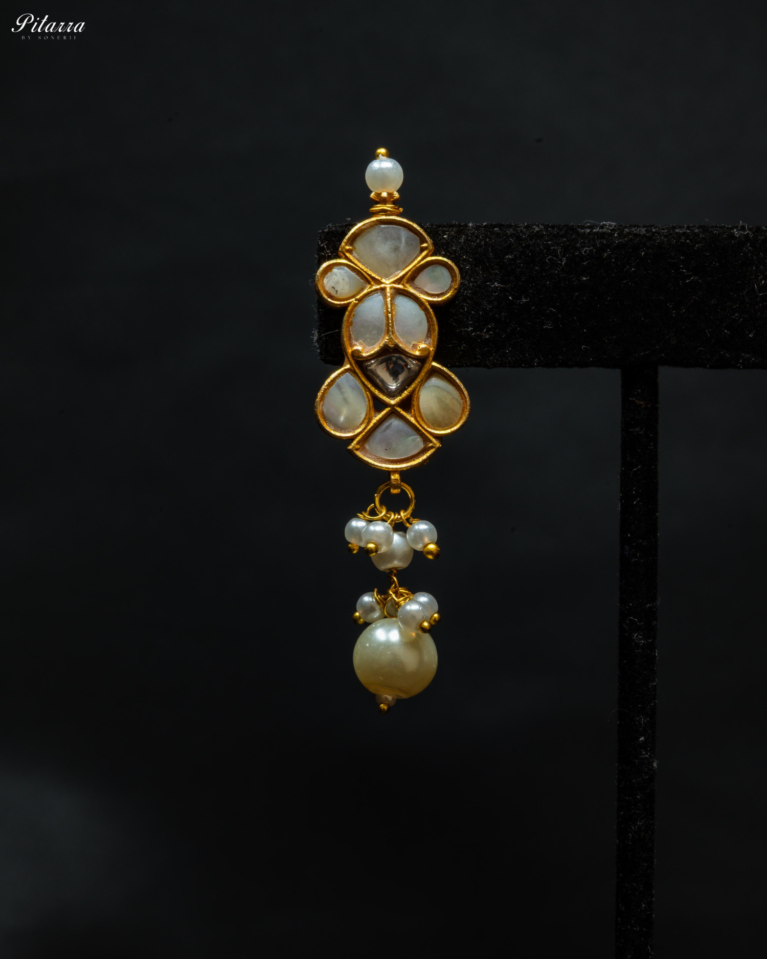 White Stone Pearls Meenkari Kundan Choker Set