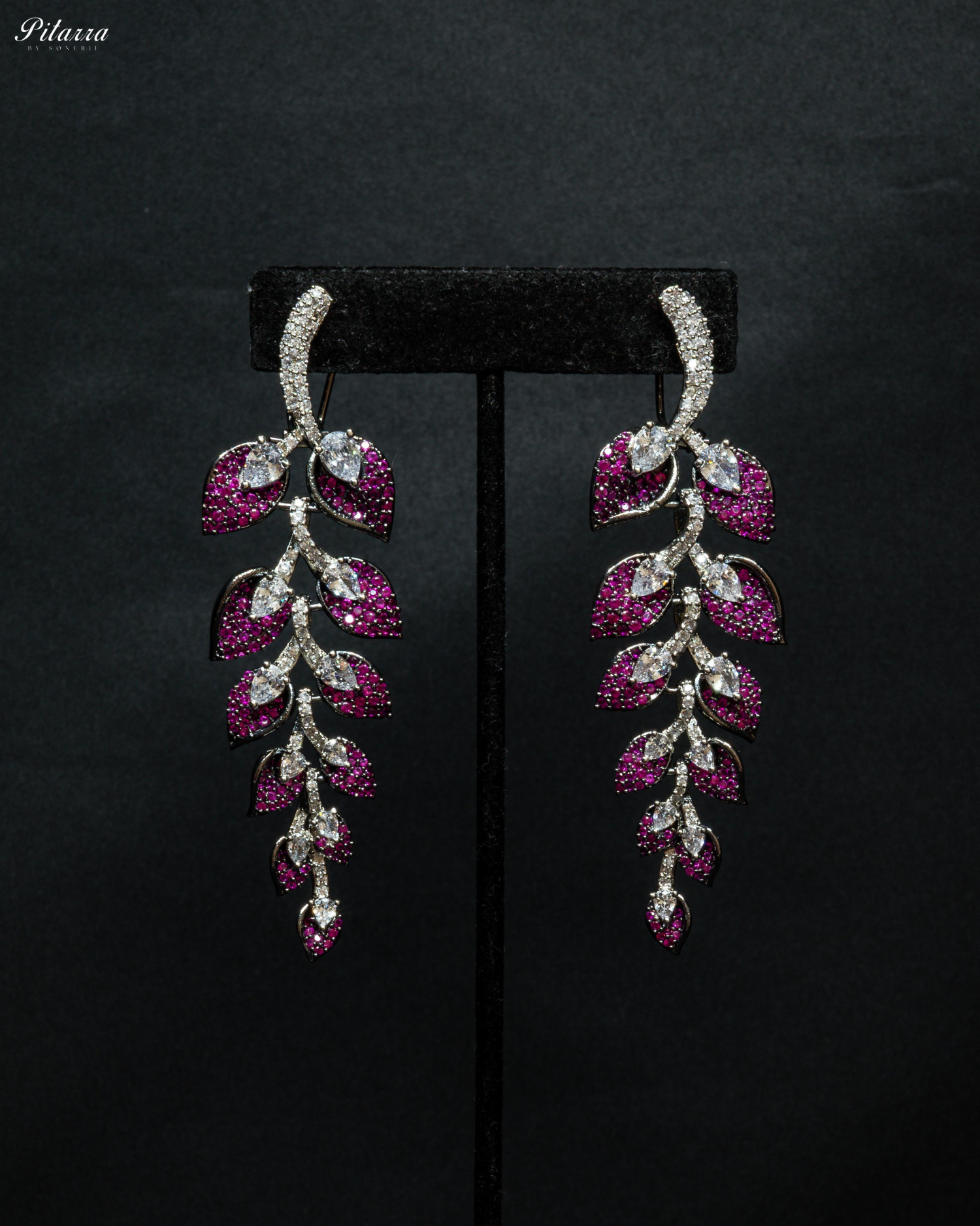 Pink Stone Cubic Zirconia Necklace Set