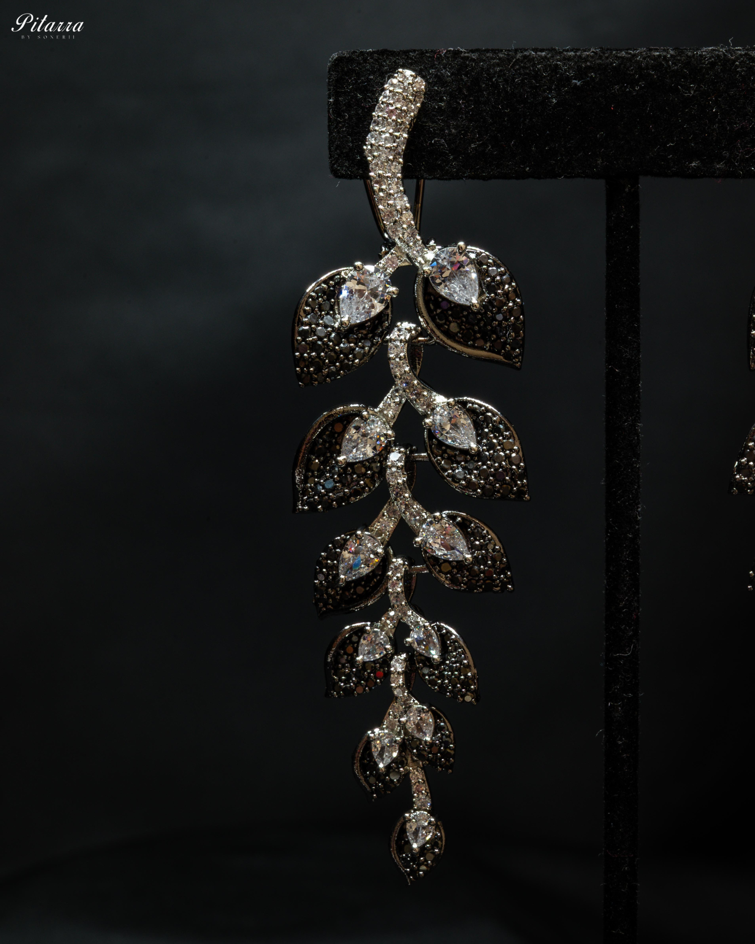 Black Stone Cubic Zirconia Necklace Set
