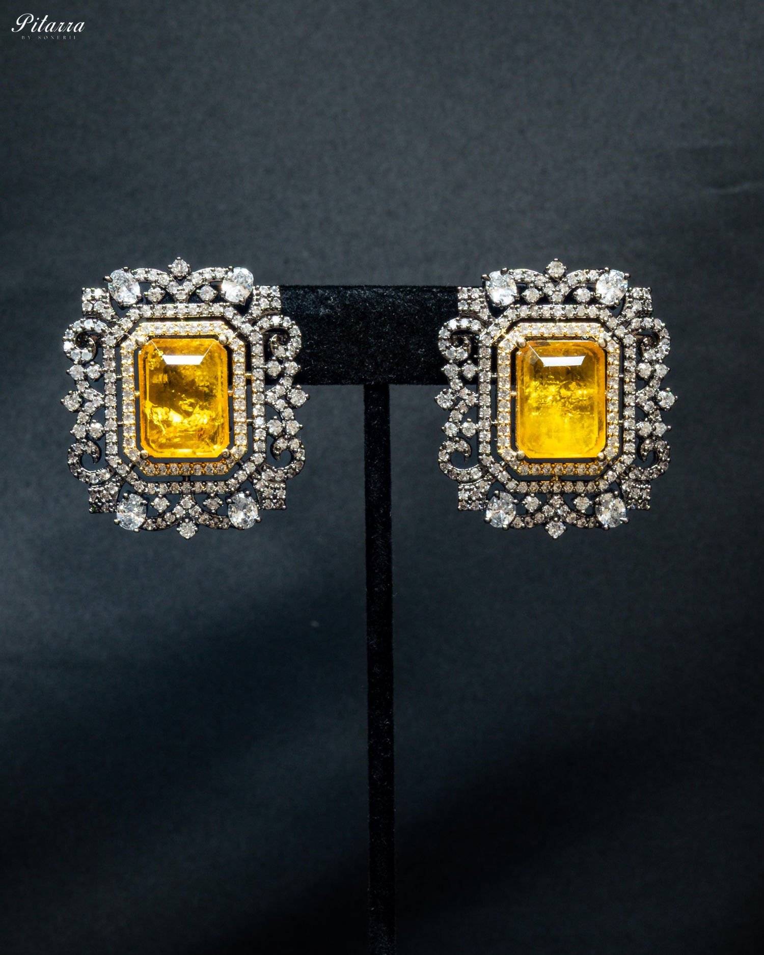 Yellow Stone Doublet Pearl Choker Set