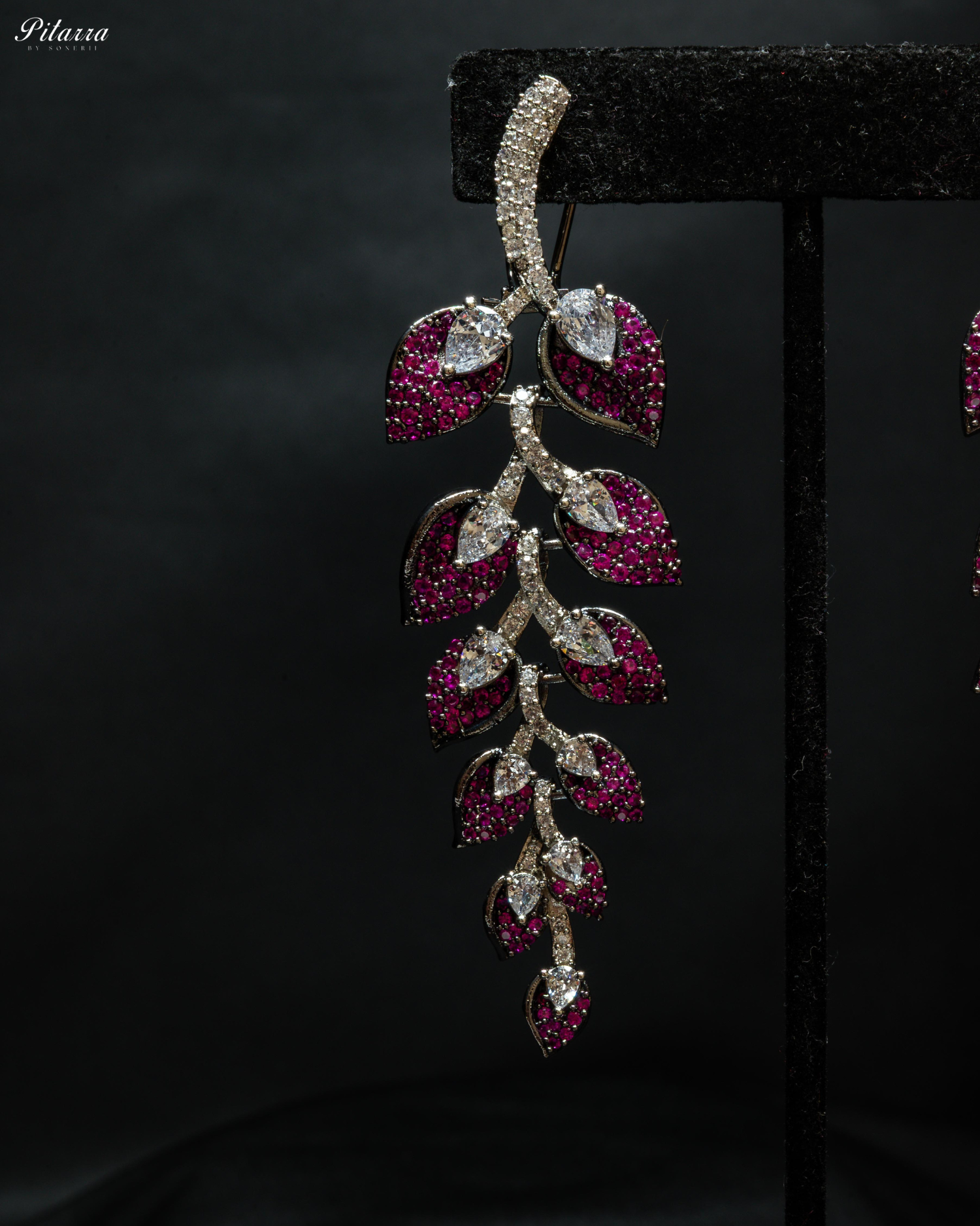 Pink Stone Cubic Zirconia Necklace Set