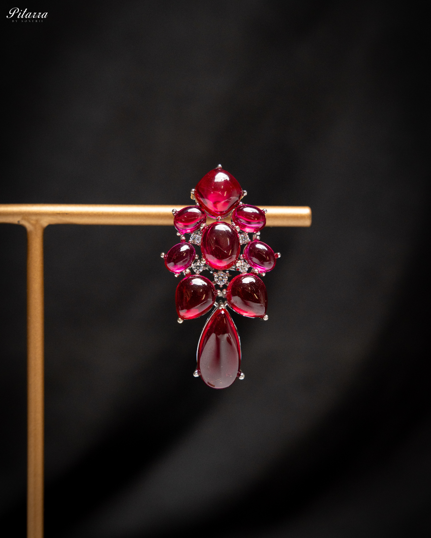 Pink Doublet Drop Earrings