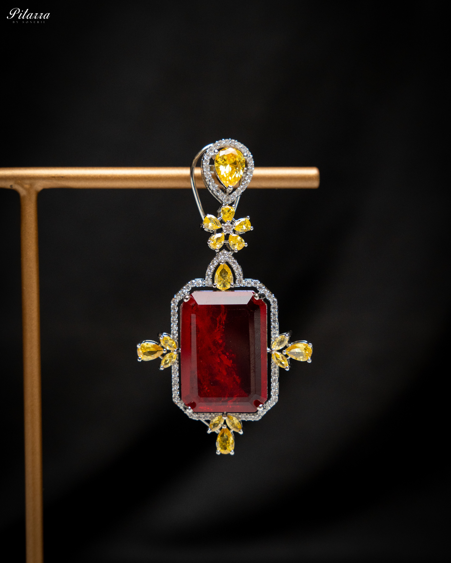 Red Doublet Dangler Earrings