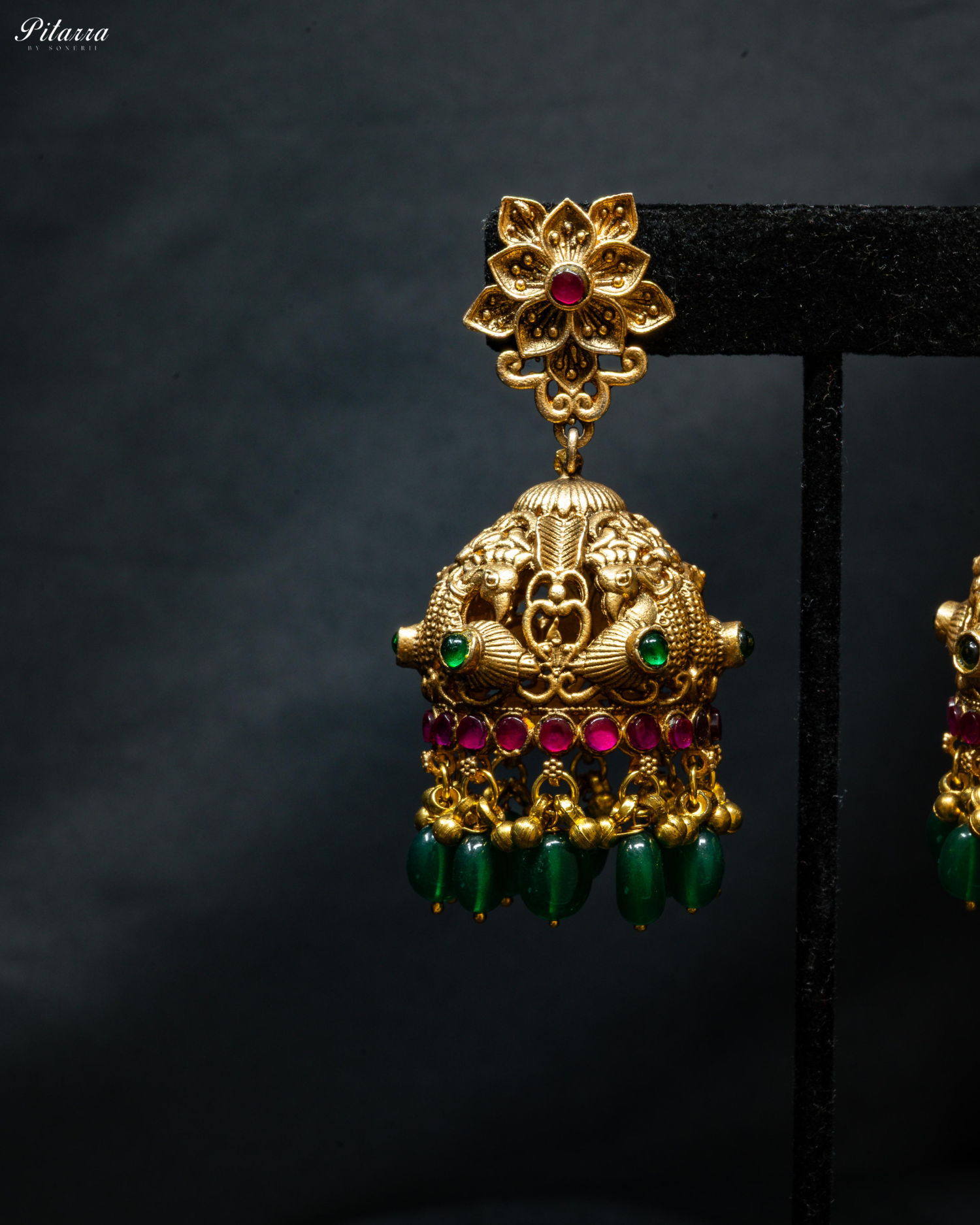 Designer Peacock Traditional Kundan Earrings
