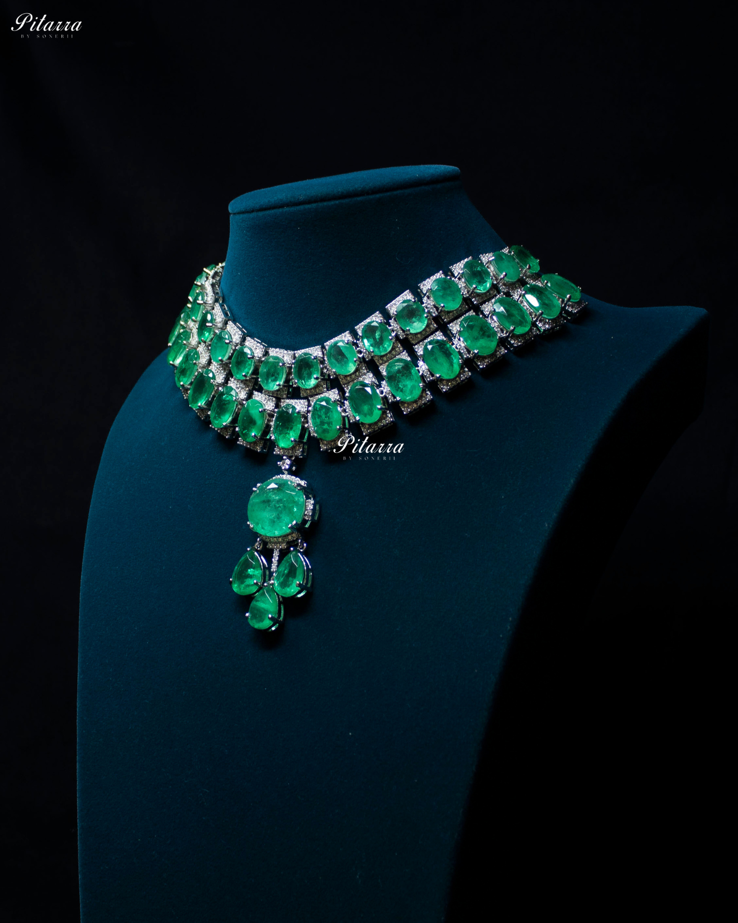 Mint Green Imperial Cubic Zirconia Necklace Set