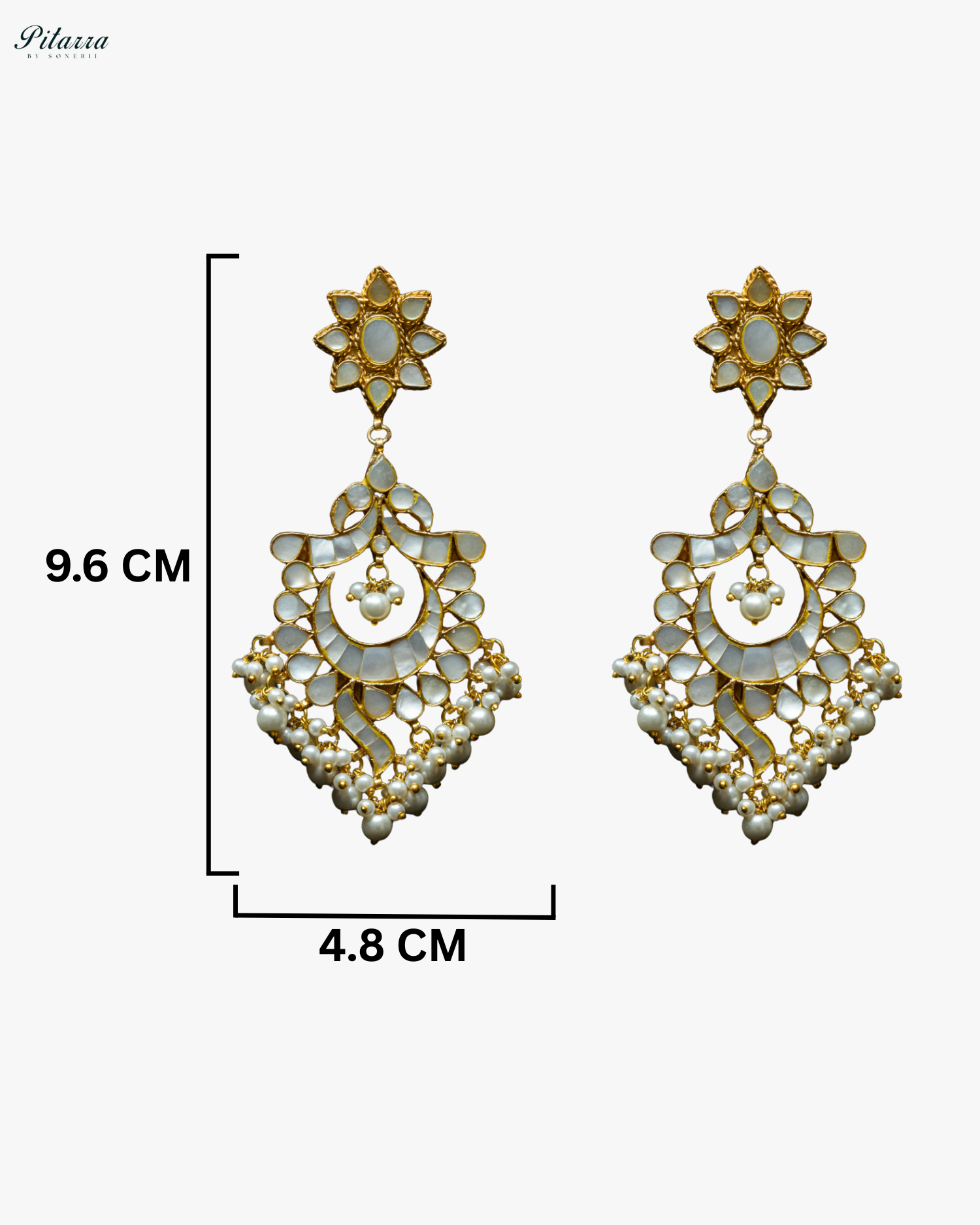MOP Chandbalis in Gold Plating