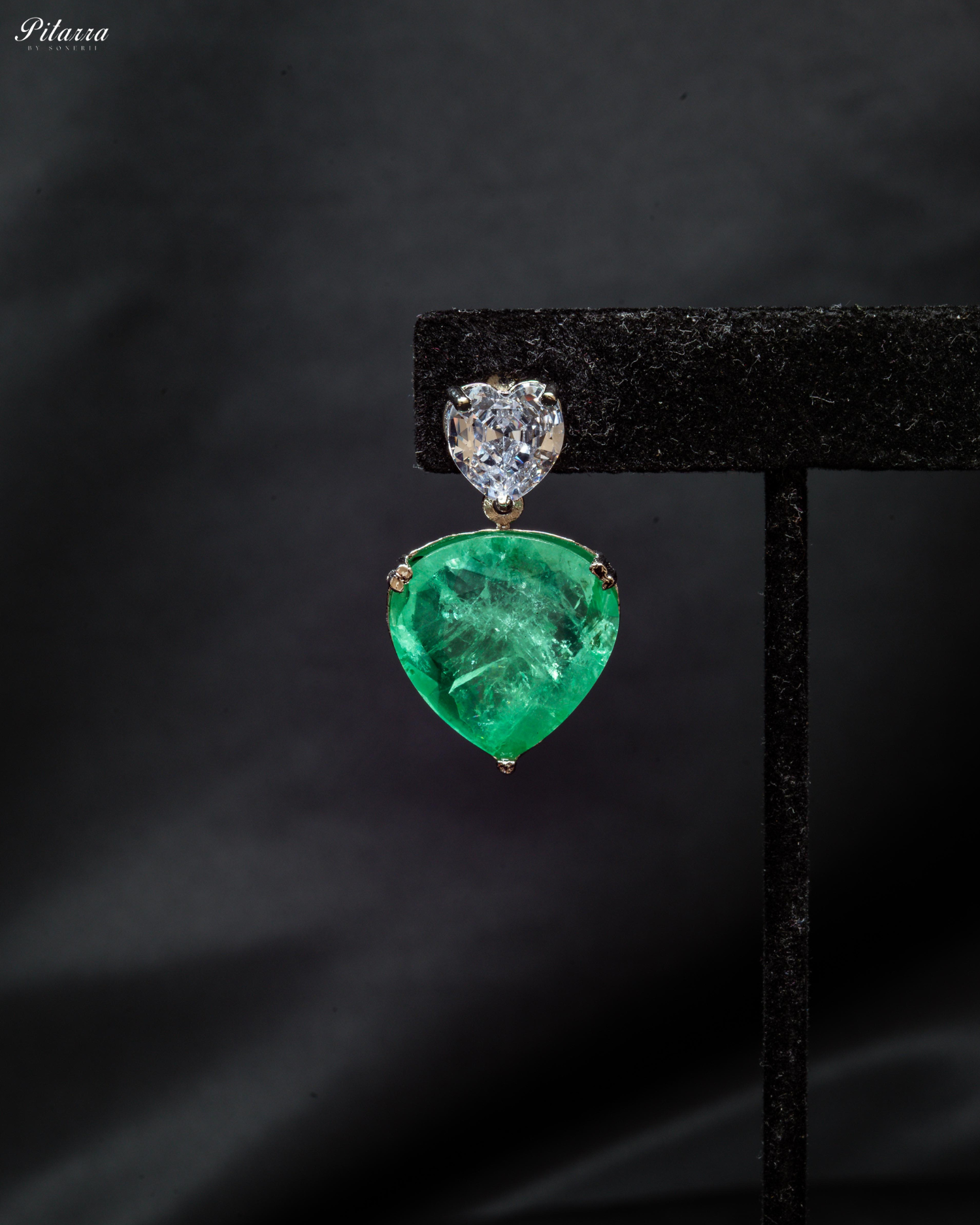 Mint Drop Stone Centred CZ Necklace Set