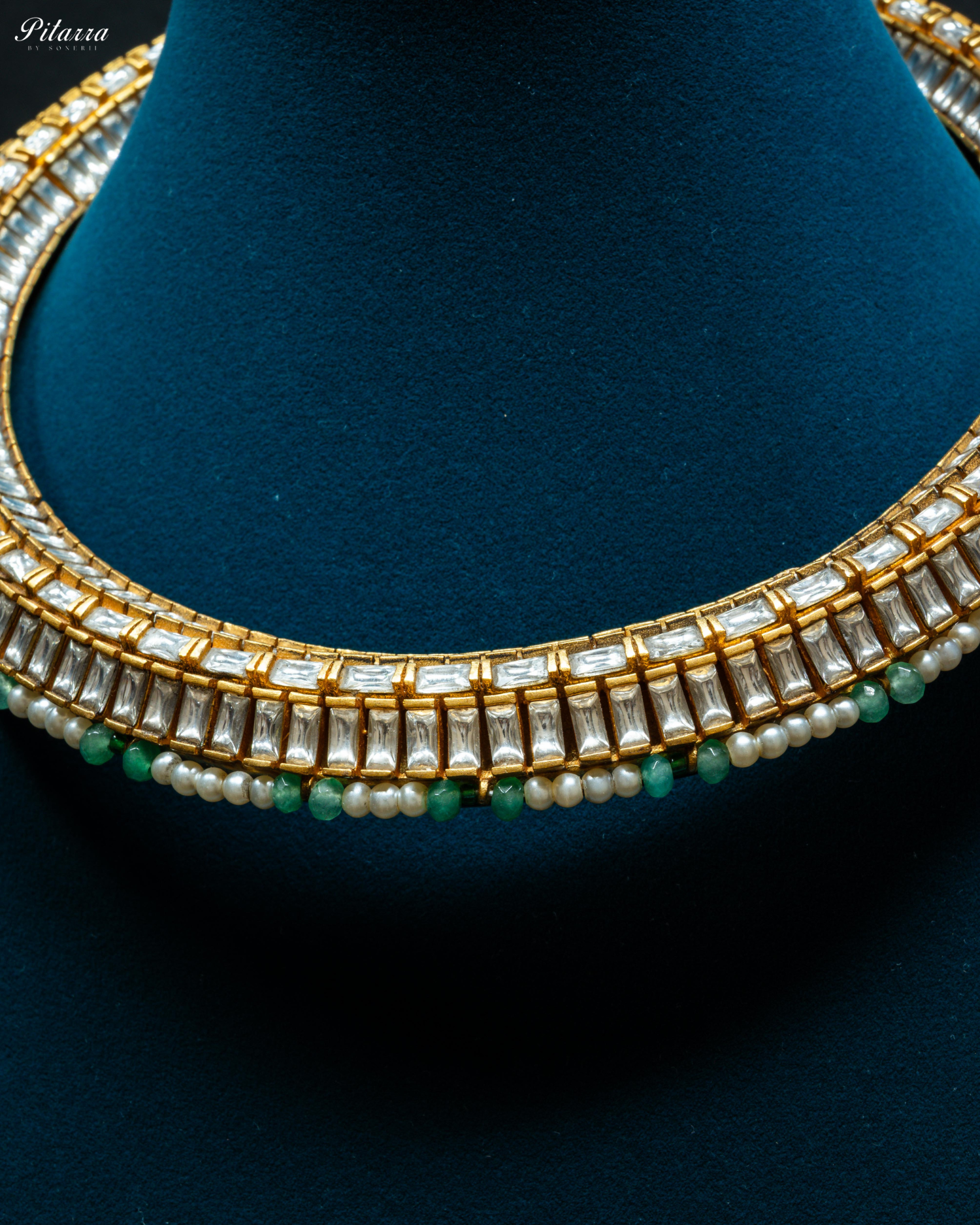 Golden Lightweight Traditional Kundan Choker set