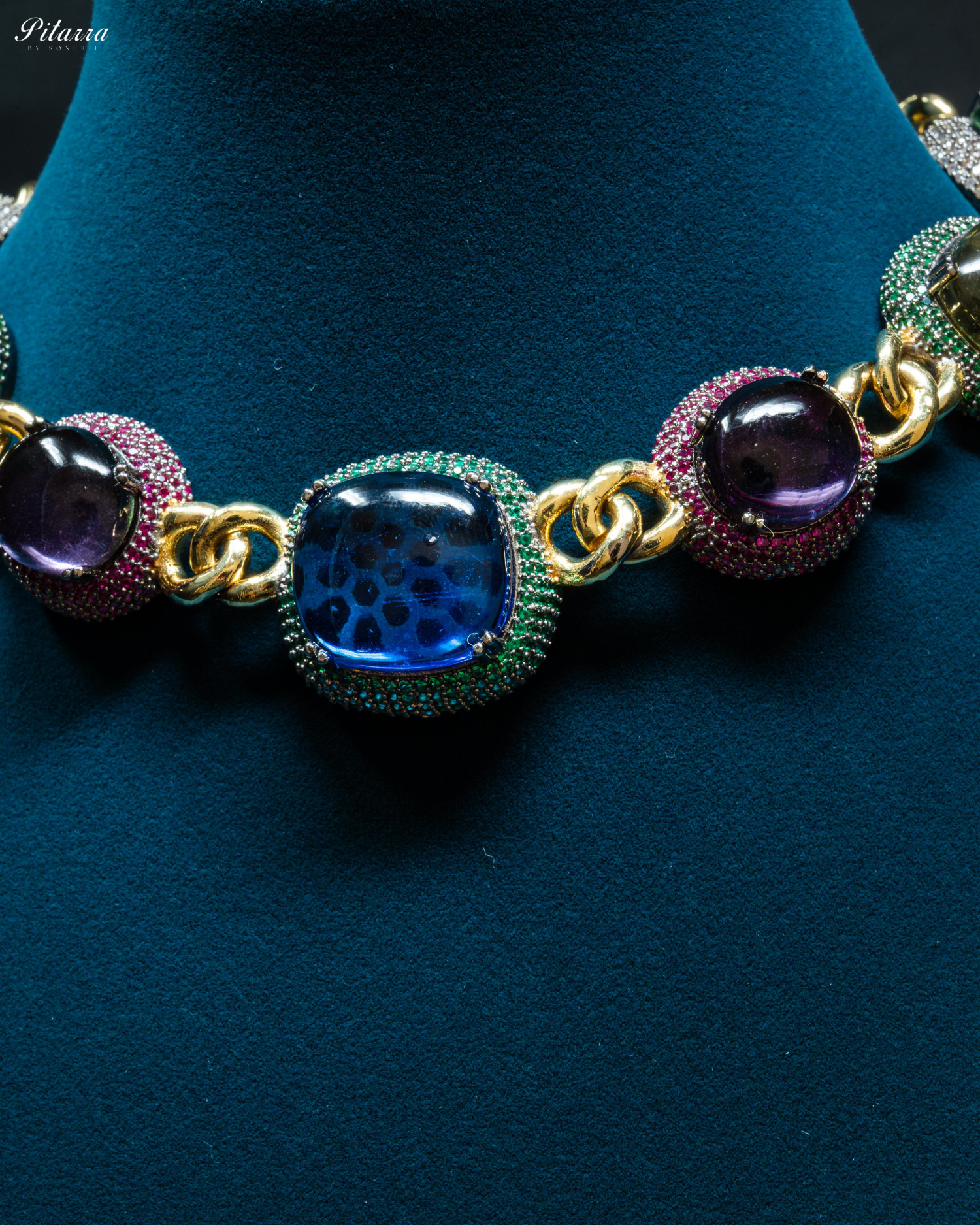 Magnific Multi Stone CZ Crystal Choker Set