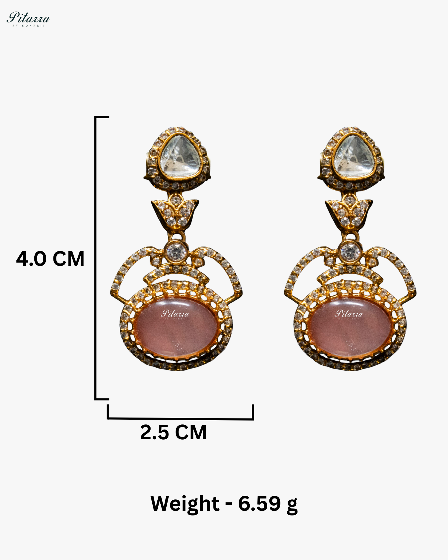 Pitarra Multi Stones Moissanite Kundan Necklace Set