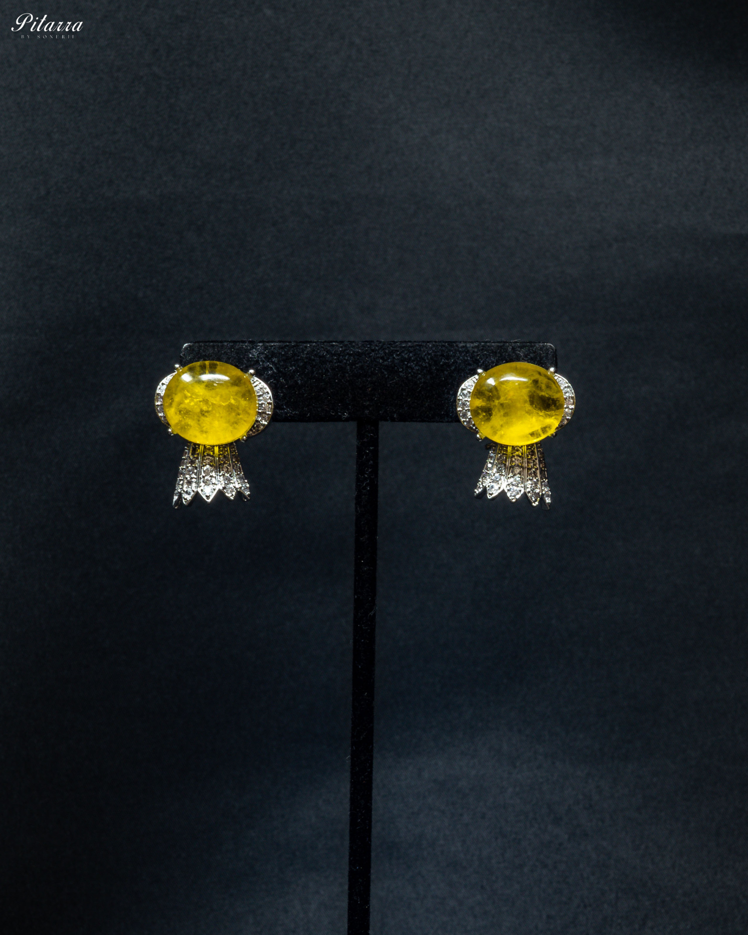 Yellow Single Stone Doublet Necklace Set