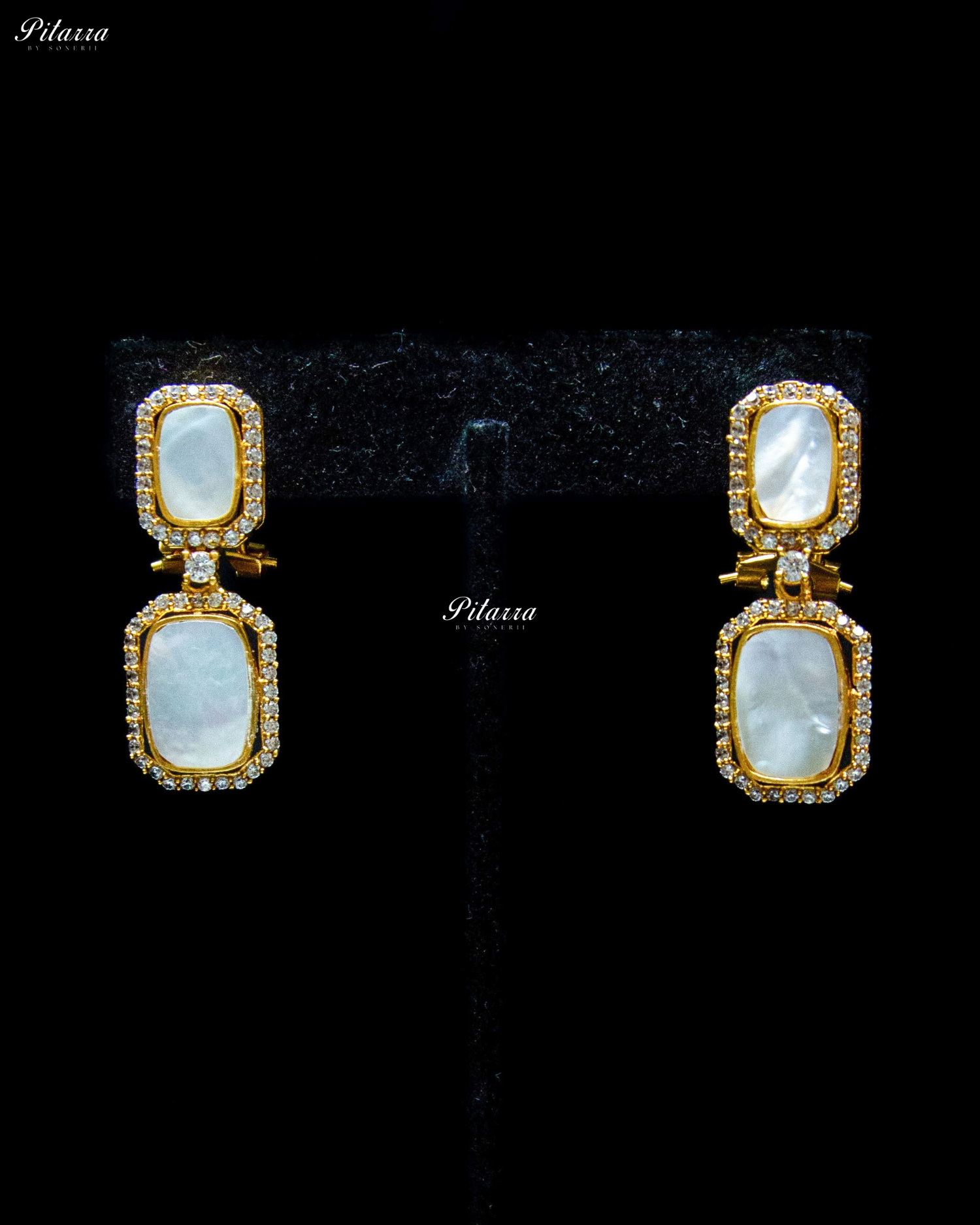 Single Line Moissanite Polki Necklace Set