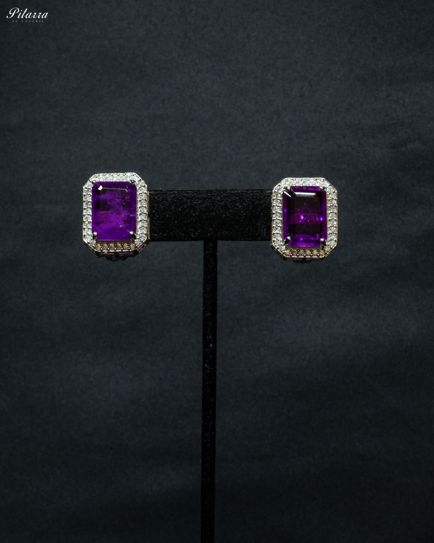 Premium Purple Stone Silver Doublet Choker