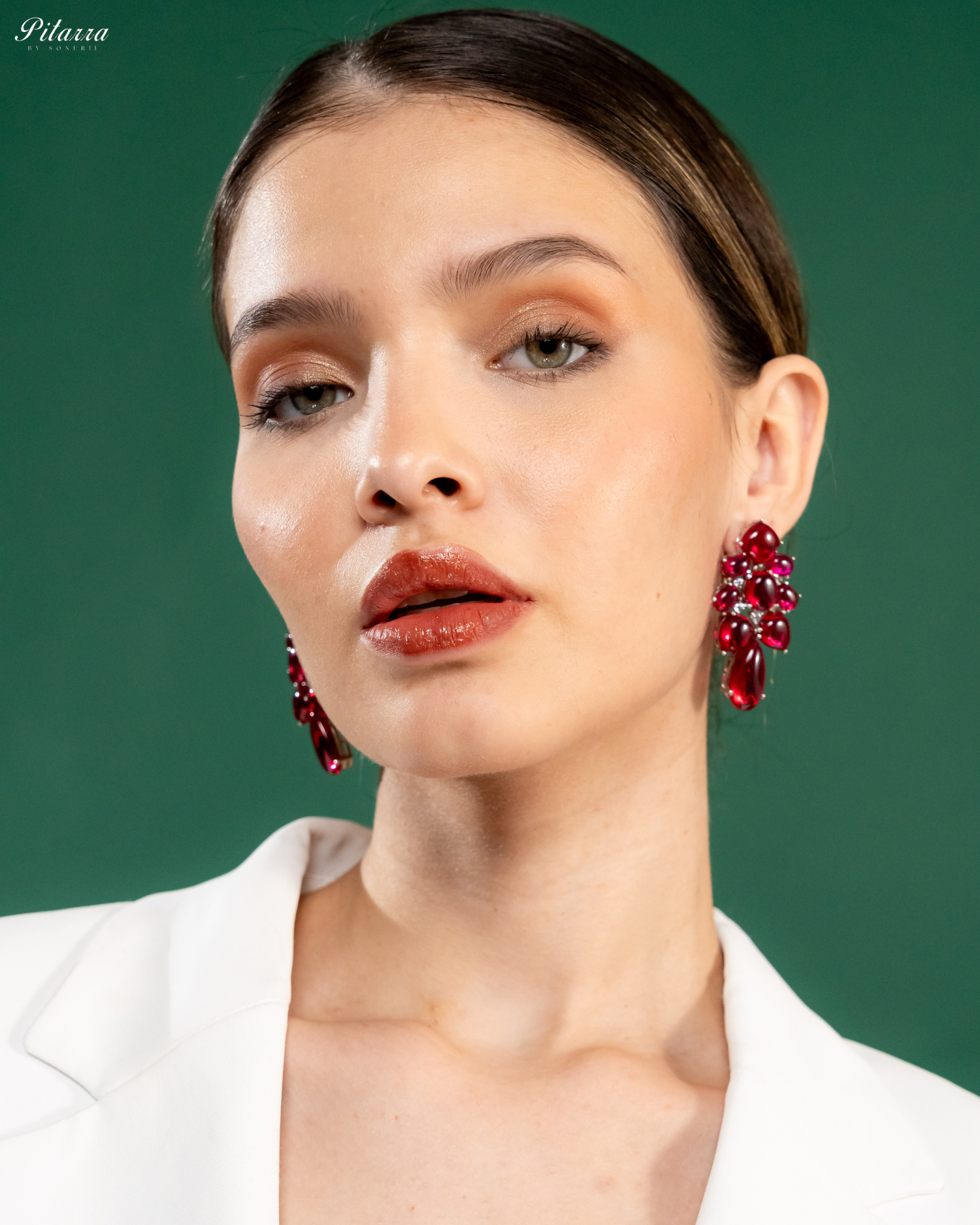 Pink Doublet Drop Earrings