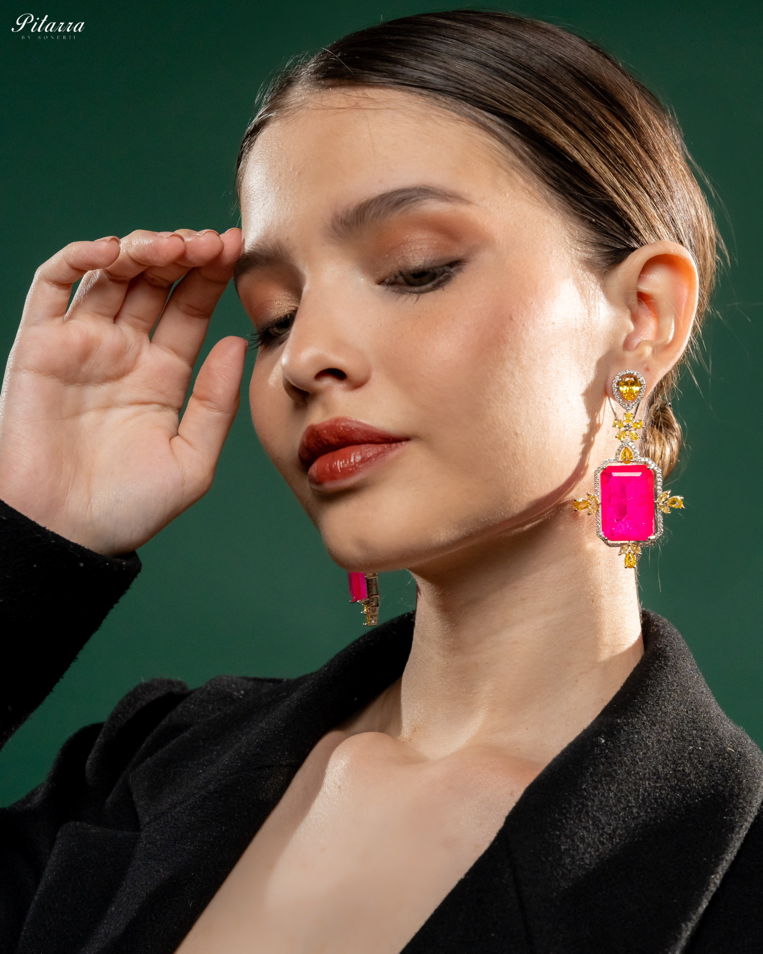 Pink Doublet Dangler Earrings