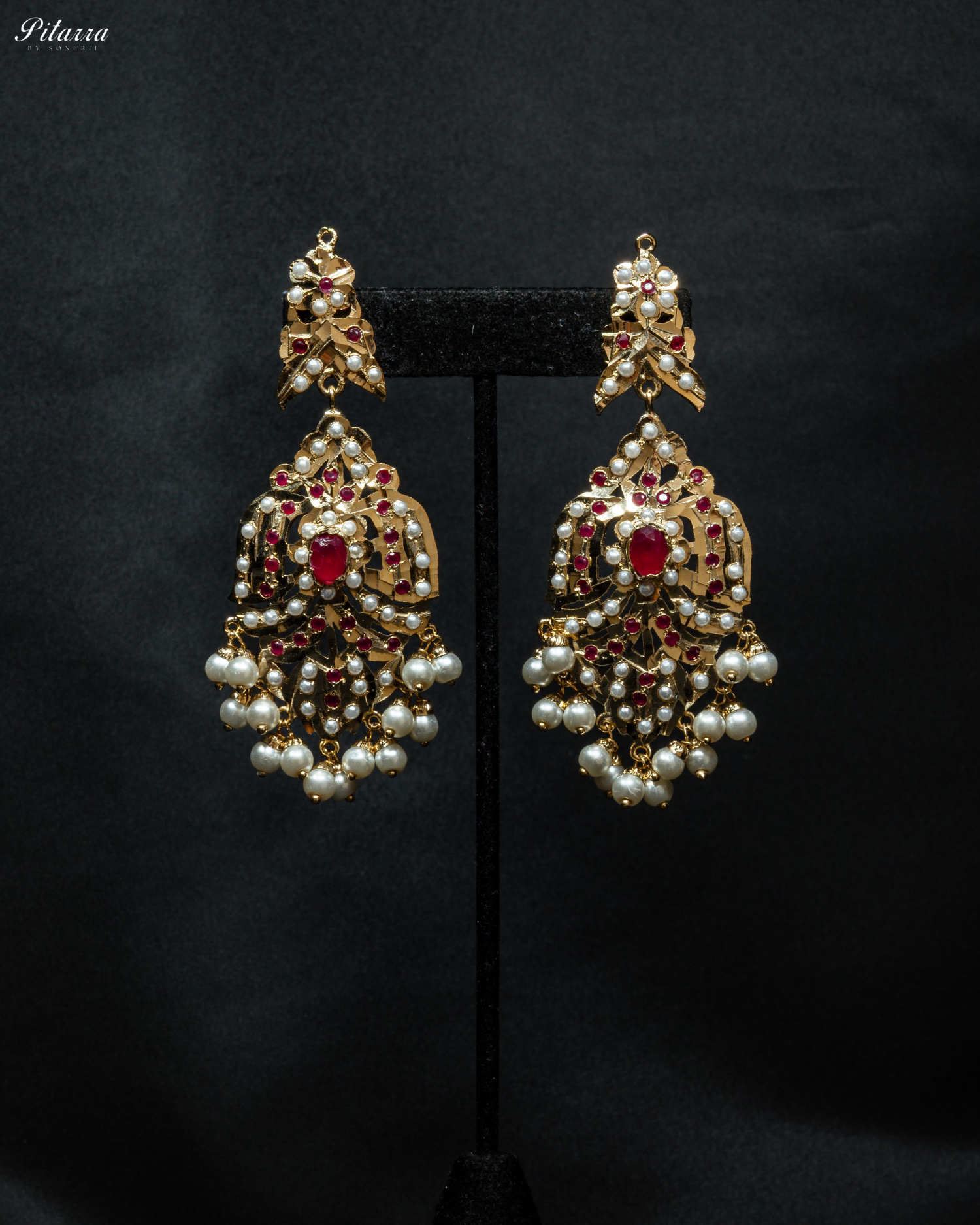 Gold Plated White Pearls Jadau Choker Set