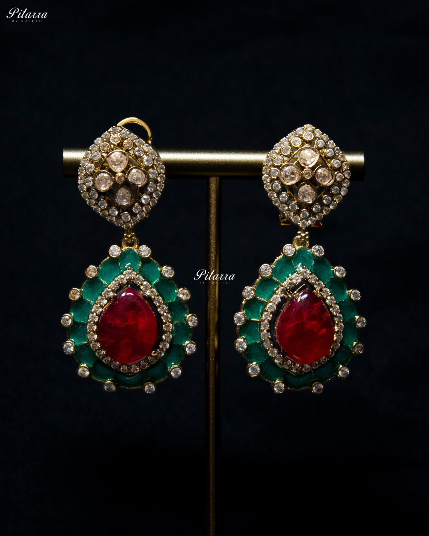 Multi Stone Handcrafted Golden Polki Kundan Choker Set