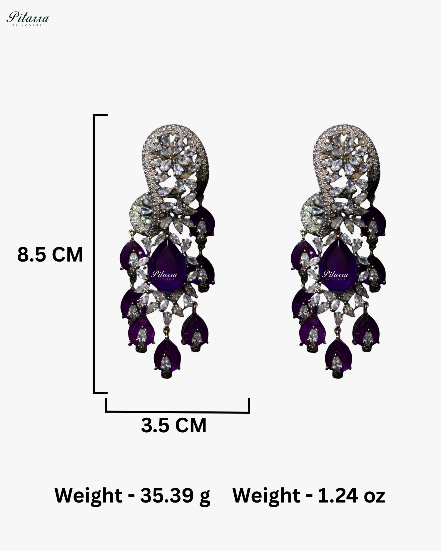 Yellow Stone Crystal Drop Dangler Earrings