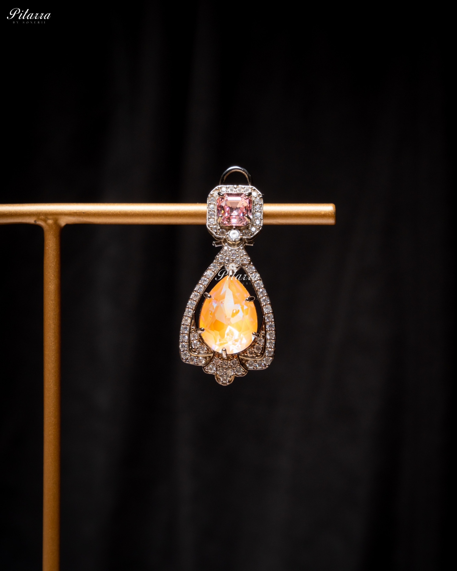 Yellow Stone Layered Zircon Necklace Set