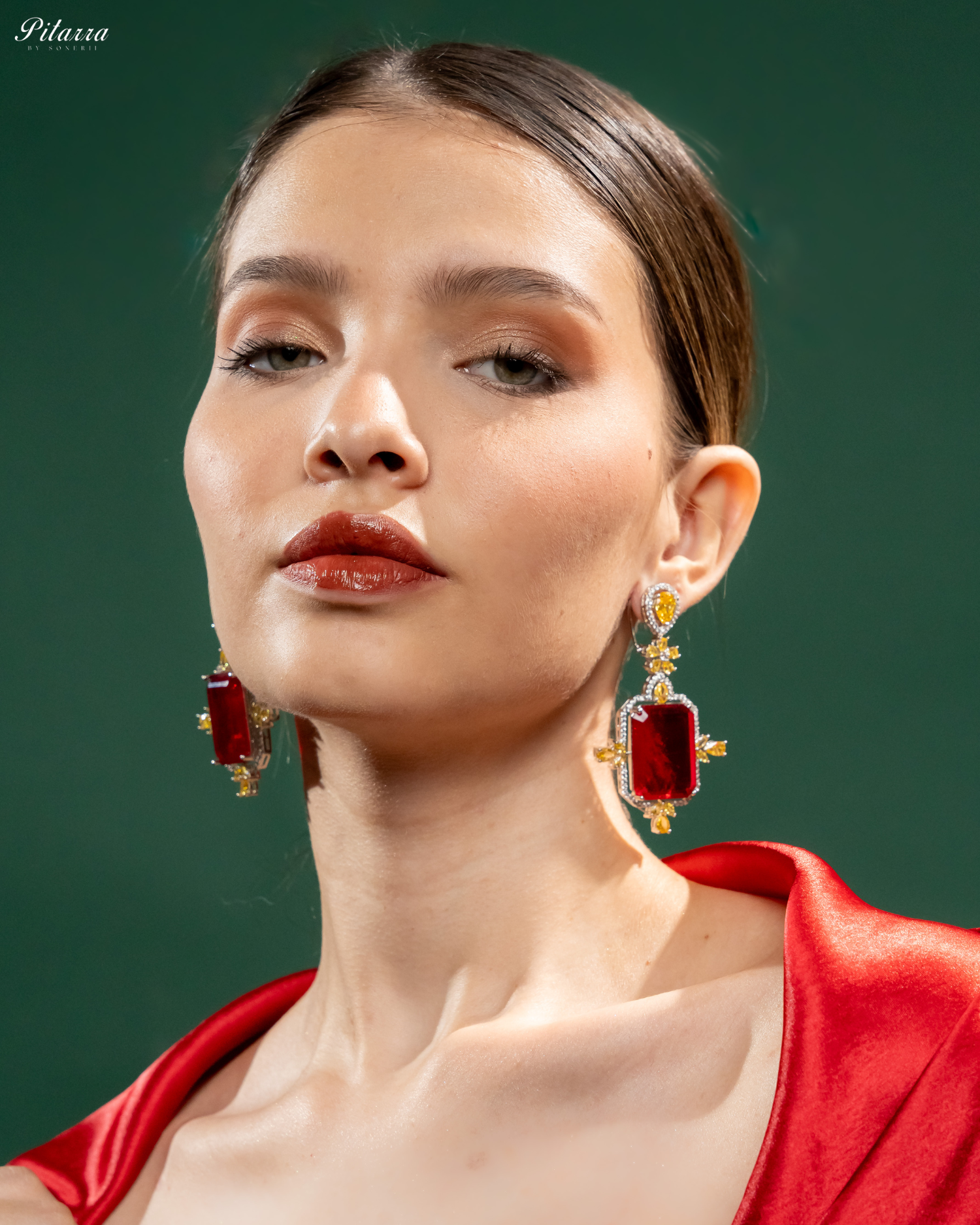 Red Doublet Dangler Earrings