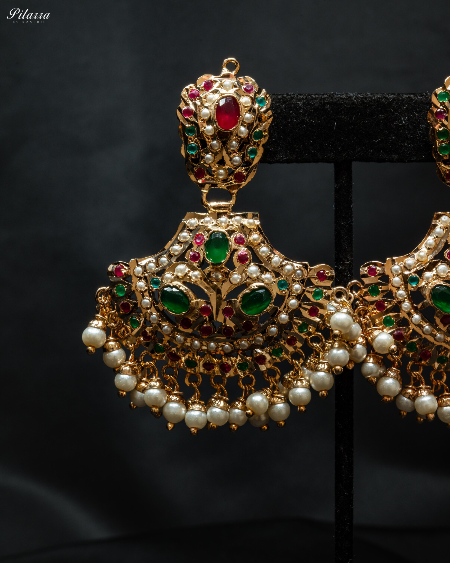 Multicolor Stones Punjabi Jadau Necklace Set