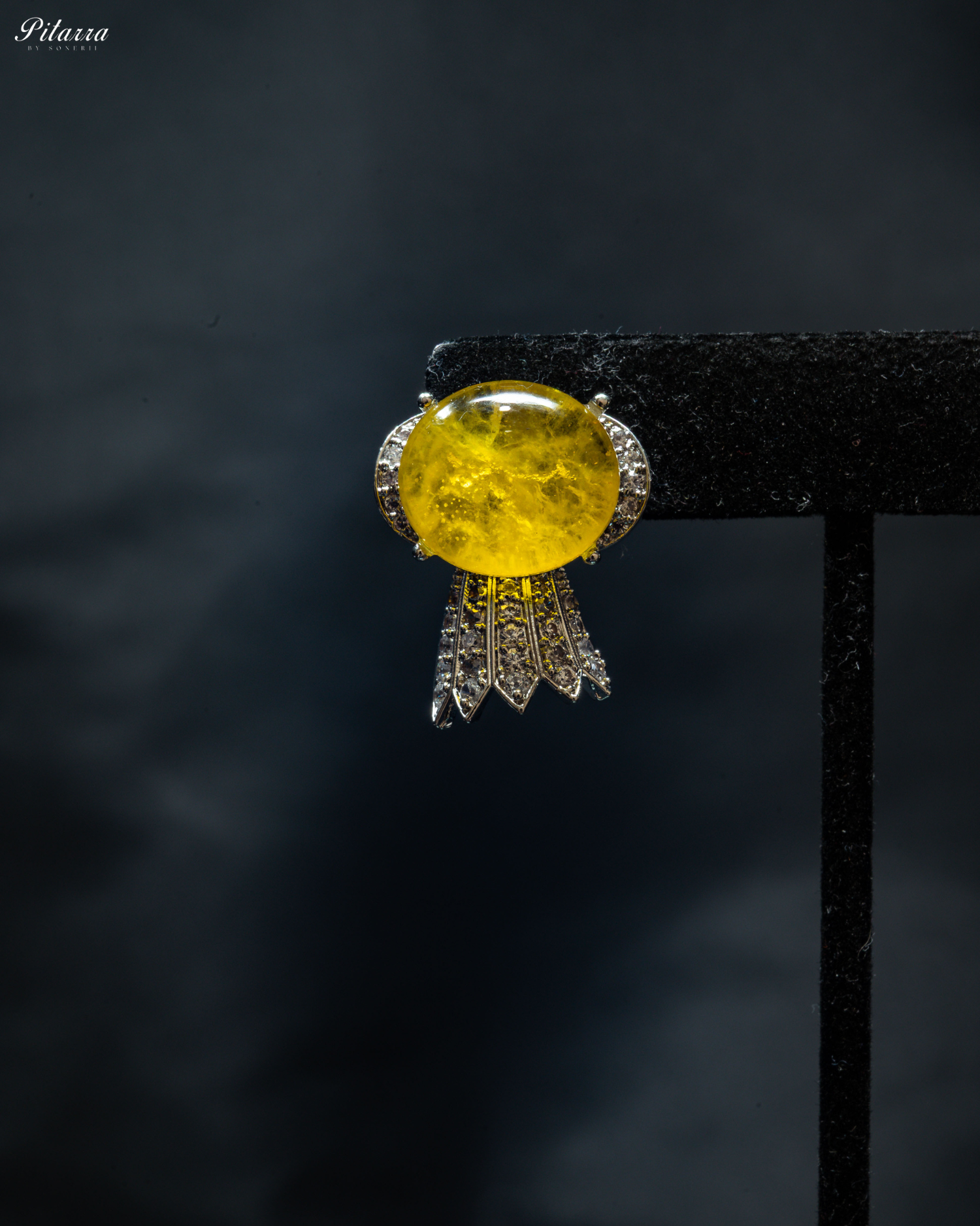 Yellow Single Stone Doublet Necklace Set