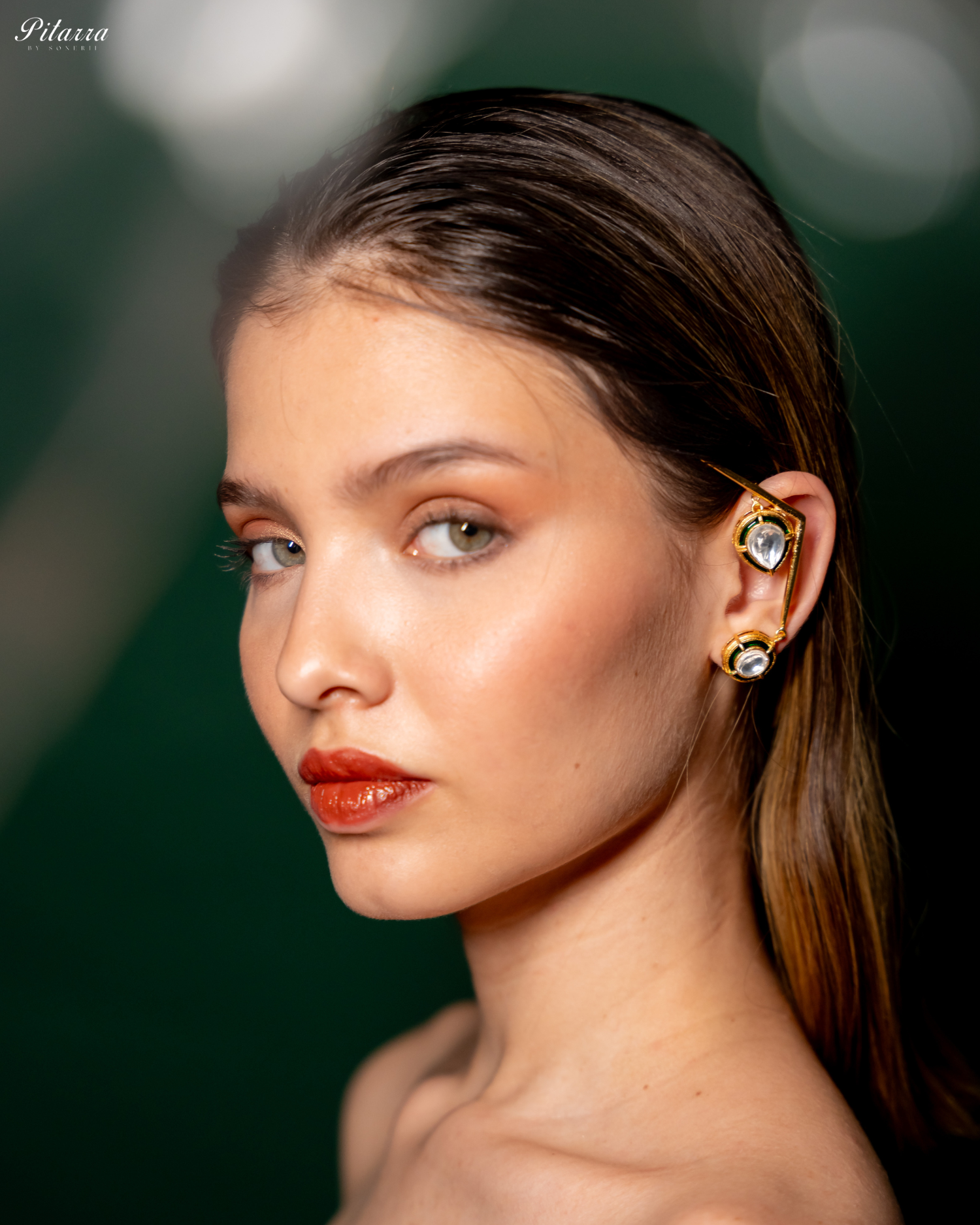 Stylish Long Hanging Golden Drop Earring