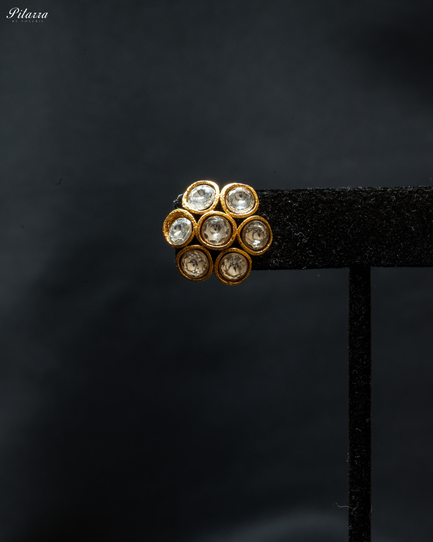 Golden Victorian Floral Kundan Choker Set