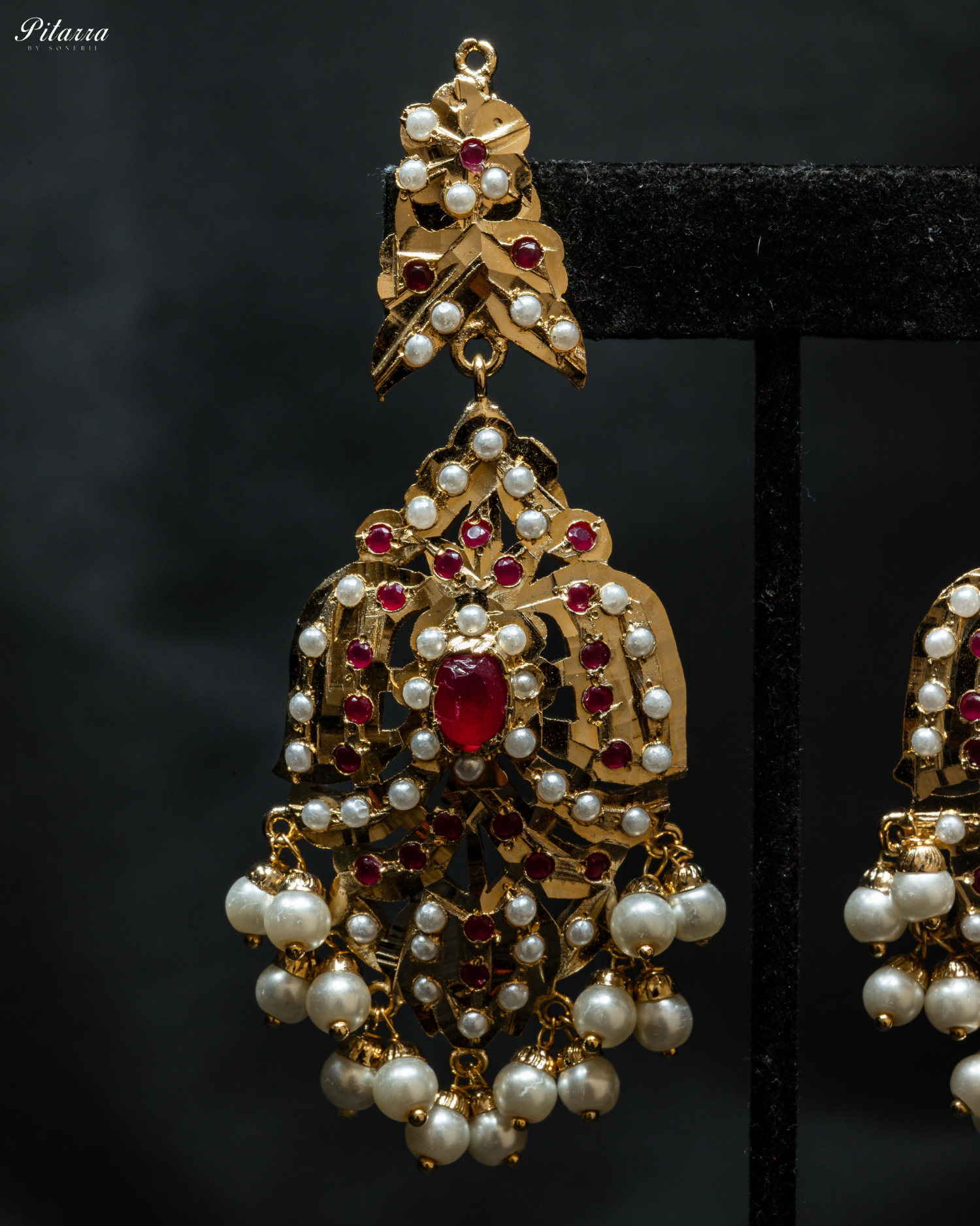 Gold Plated White Pearls Jadau Choker Set