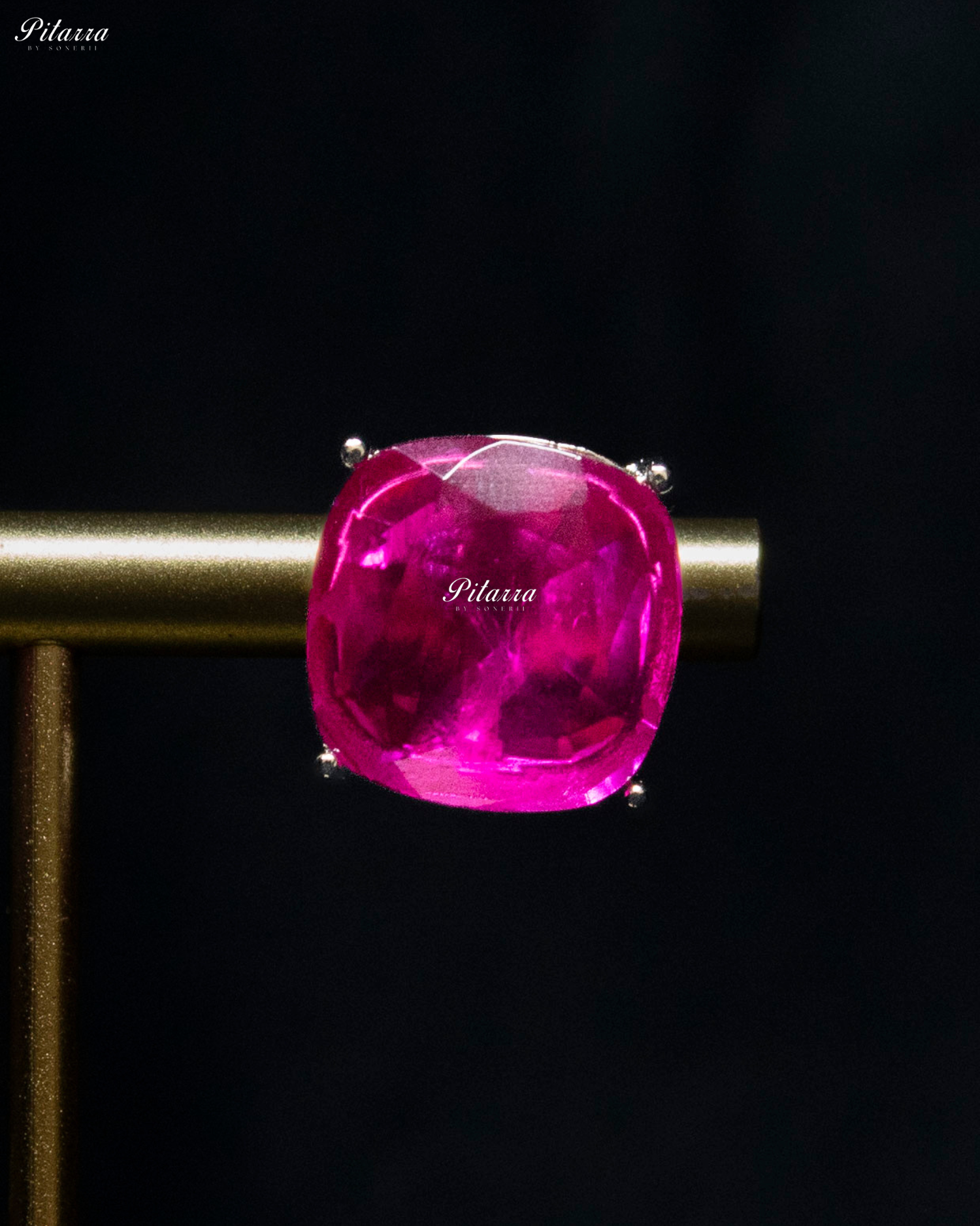 Pink Square Stone Premium Crystal Necklace Set